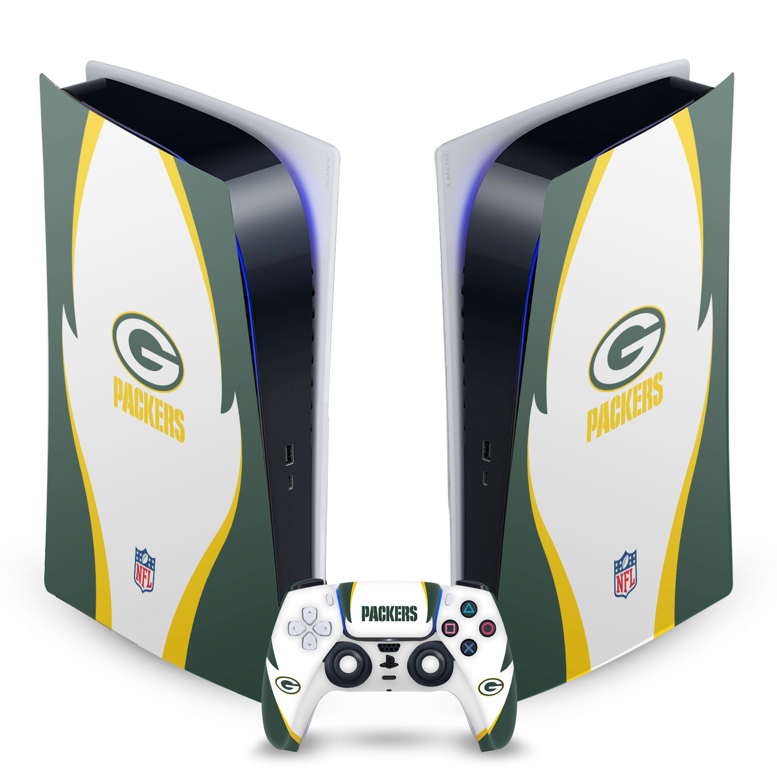 OFFICIAL NFL GREEN BAY PACKERS VINYL SKIN FOR SONY PS5 DIGITAL EDITION BUNDLE