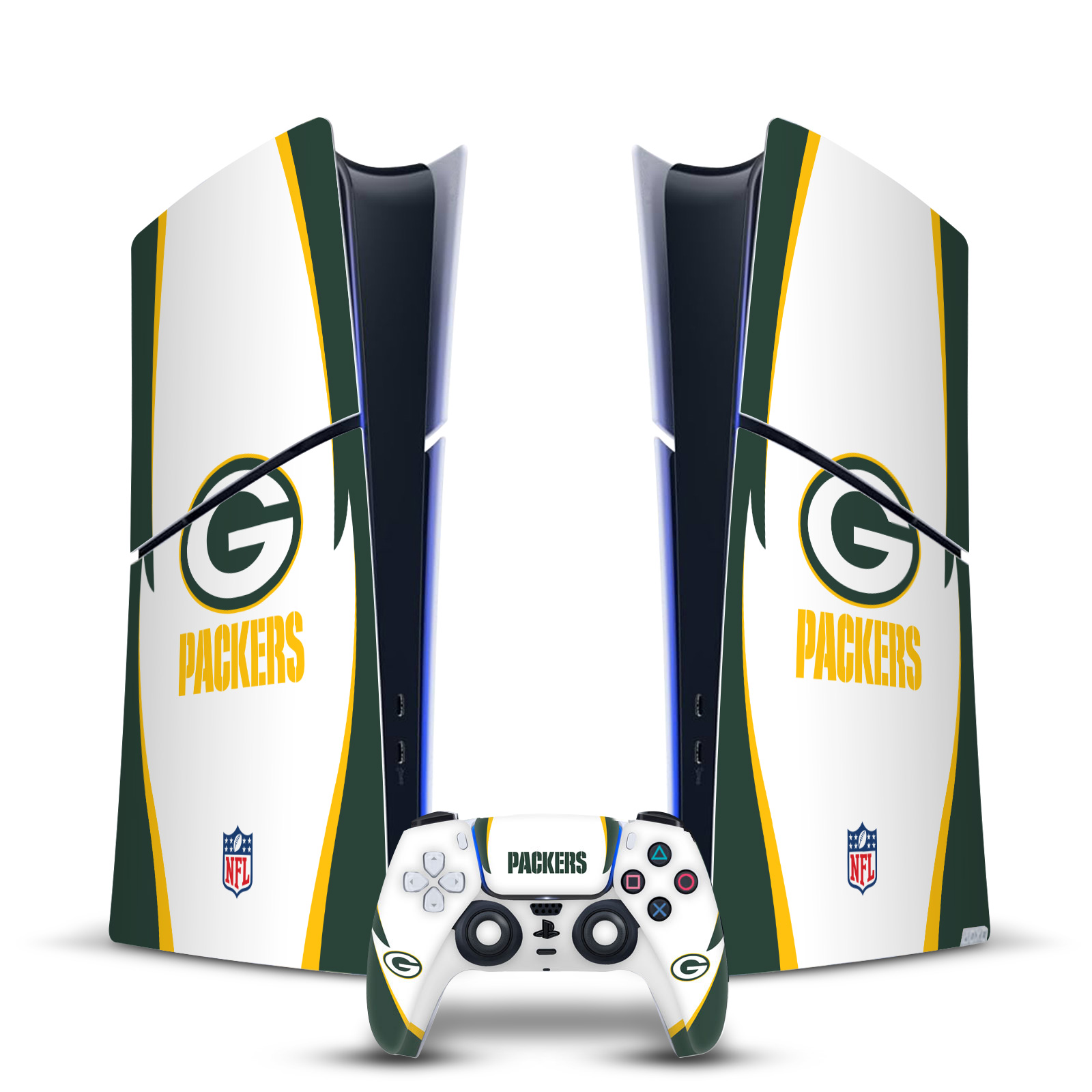 NFL GREEN BAY PACKERS VINYL SKIN DECAL FOR PS5 SLIM DIGITAL CONSOLE & CONTROLLER