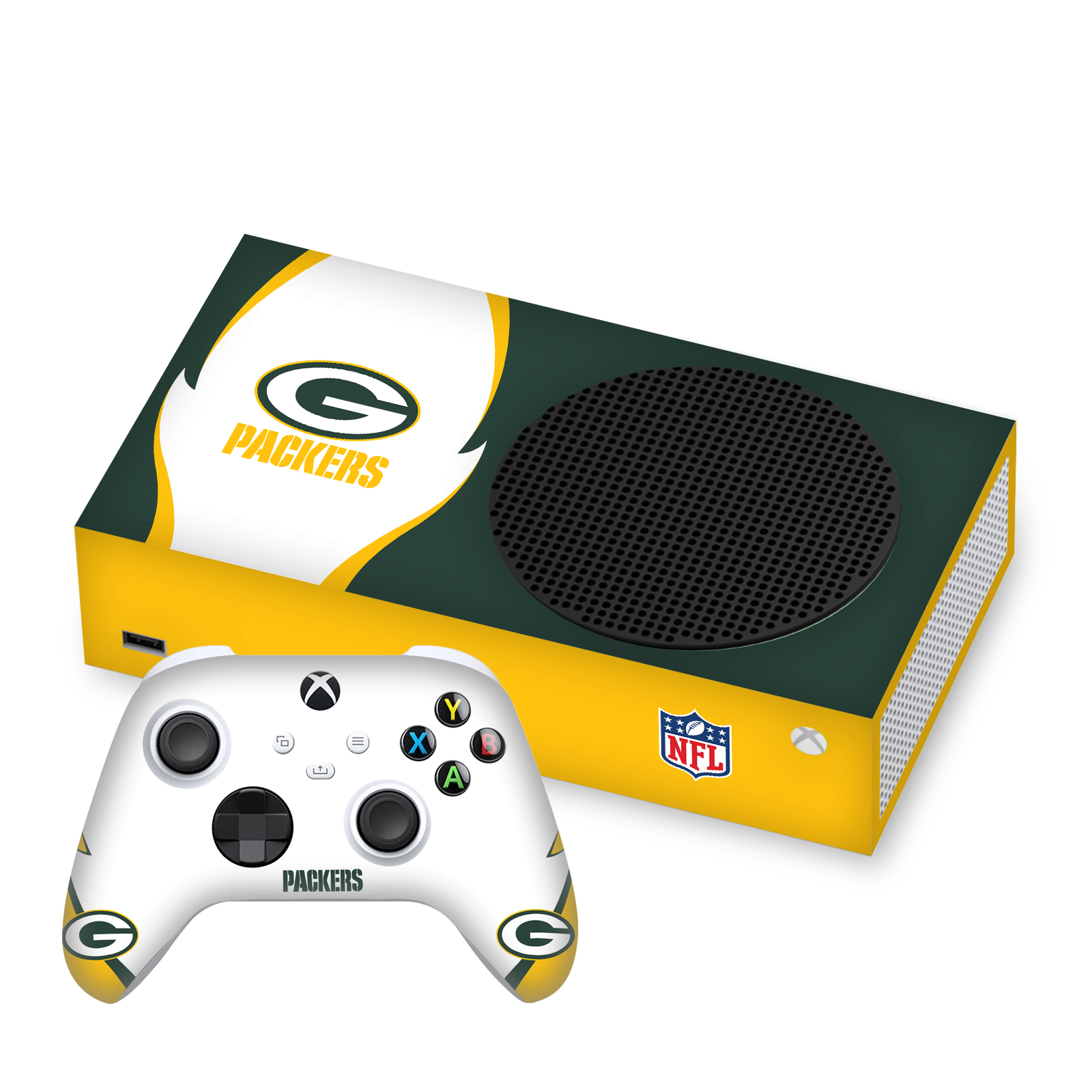 OFFICIAL NFL GREEN BAY PACKERS VINYL SKIN FOR SERIES S CONSOLE & CONTROLLER