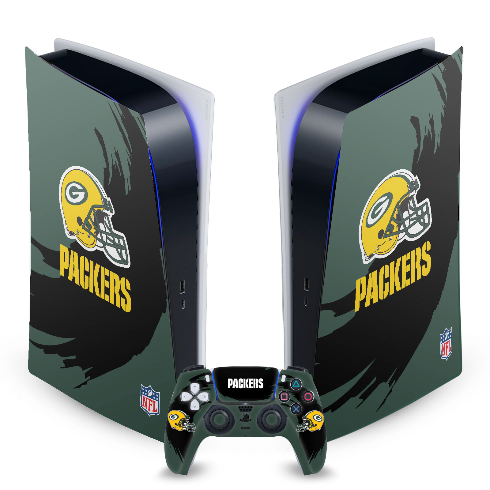 OFFICIAL NFL GREEN BAY PACKERS VINYL SKIN FOR SONY PS5 DIGITAL EDITION BUNDLE