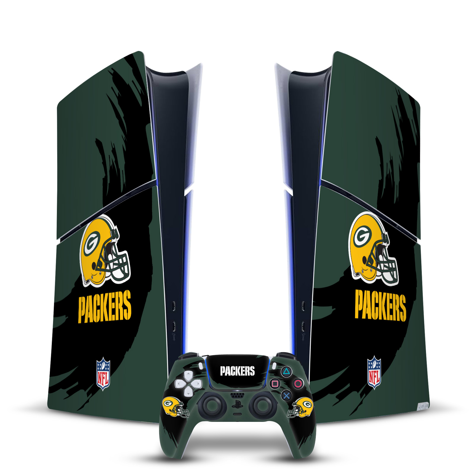 NFL GREEN BAY PACKERS VINYL SKIN DECAL FOR PS5 SLIM DIGITAL CONSOLE & CONTROLLER