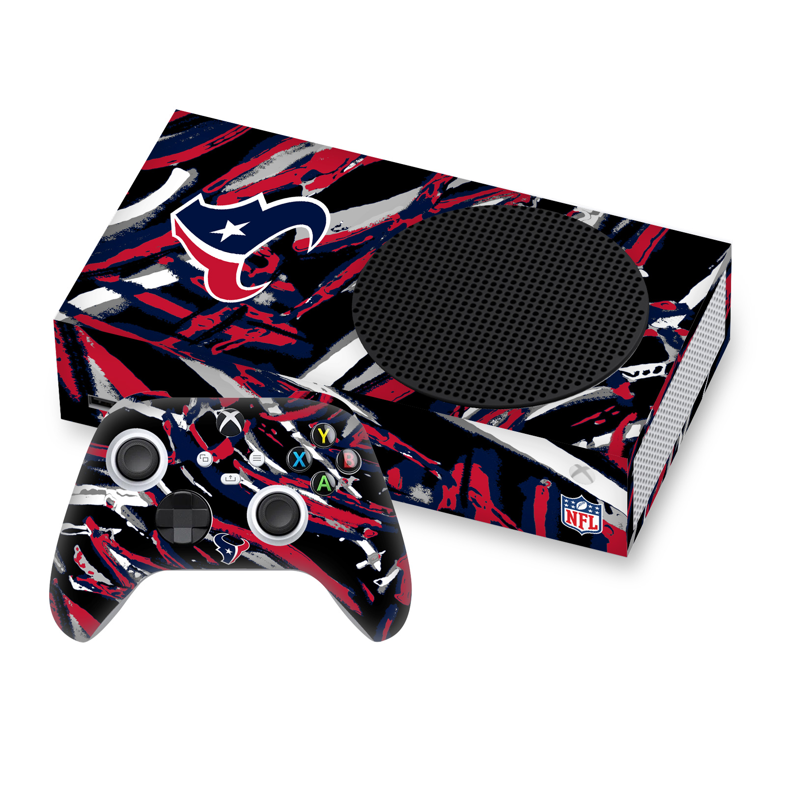 OFFICIAL NFL HOUSTON TEXANS VINYL SKIN DECAL FOR SERIES S CONSOLE & CONTROLLER