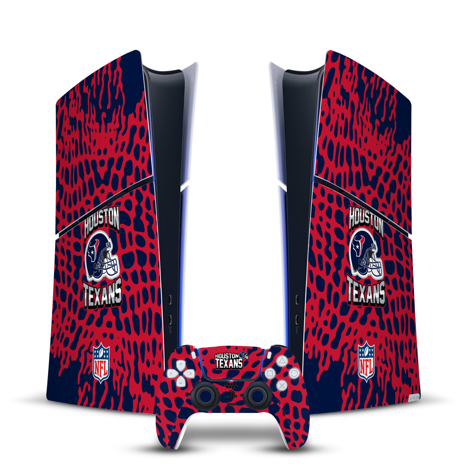 OFFICIAL NFL HOUSTON TEXANS VINYL SKIN FOR PS5 SLIM DIGITAL CONSOLE & CONTROLLER