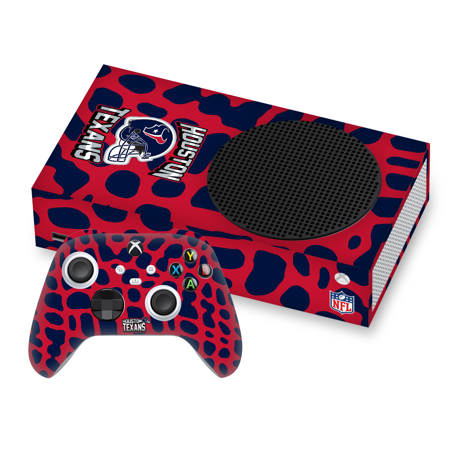 OFFICIAL NFL HOUSTON TEXANS VINYL SKIN DECAL FOR SERIES S CONSOLE & CONTROLLER