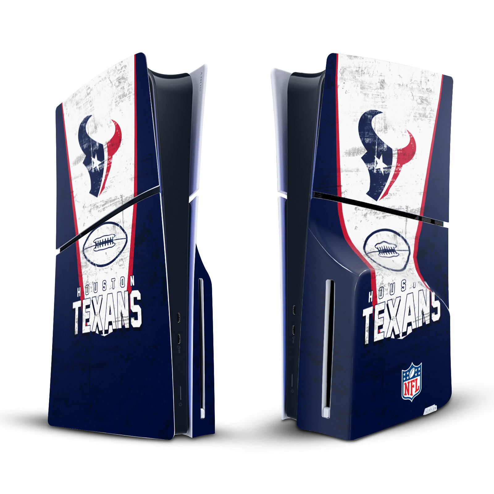 NFL HOUSTON TEXANS VINYL SKIN DECAL FOR SONY PS5 SLIM DISC EDITION CONSOLE