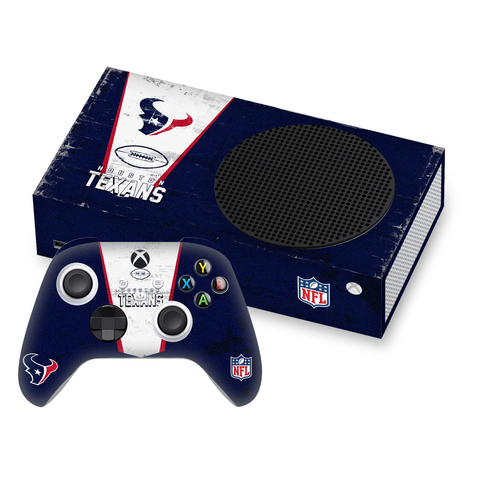 OFFICIAL NFL HOUSTON TEXANS VINYL SKIN DECAL FOR SERIES S CONSOLE & CONTROLLER