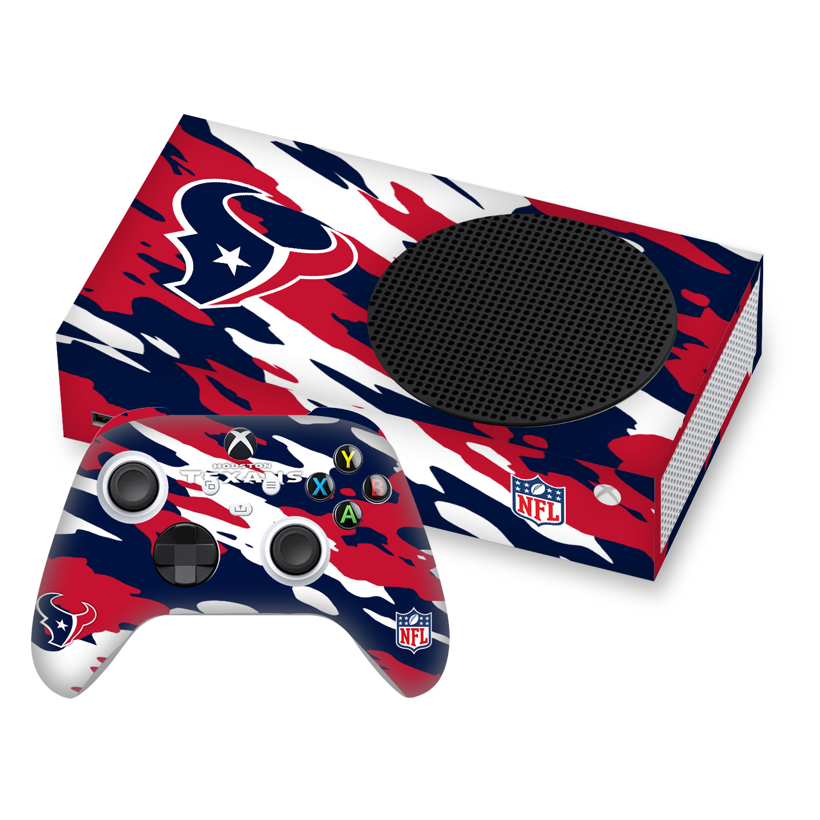 OFFICIAL NFL HOUSTON TEXANS VINYL SKIN DECAL FOR SERIES S CONSOLE & CONTROLLER