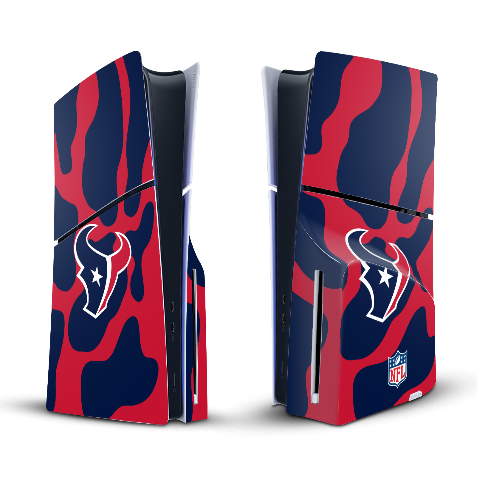 NFL HOUSTON TEXANS VINYL SKIN DECAL FOR SONY PS5 SLIM DISC EDITION CONSOLE