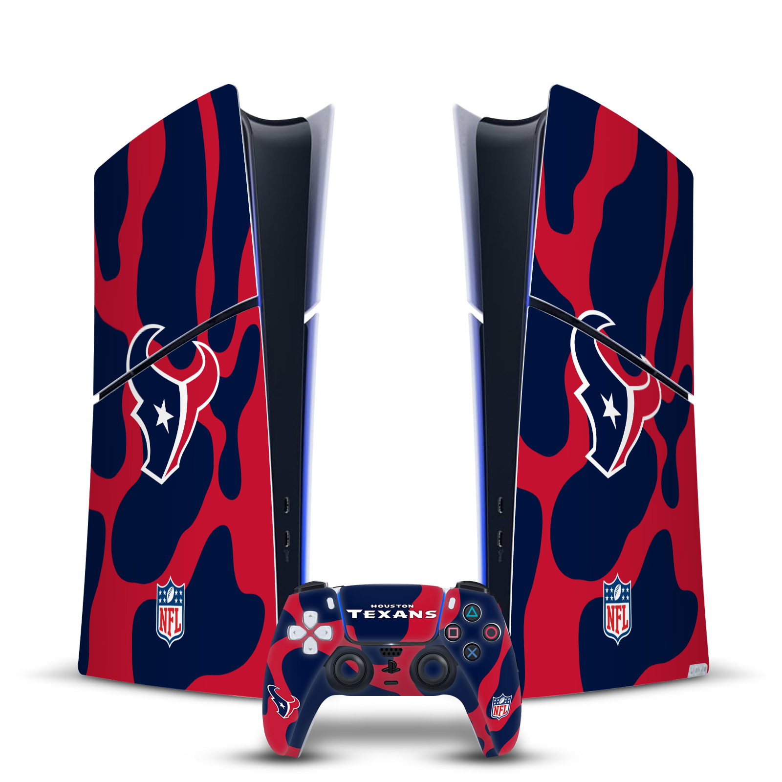 OFFICIAL NFL HOUSTON TEXANS VINYL SKIN FOR PS5 SLIM DIGITAL CONSOLE & CONTROLLER