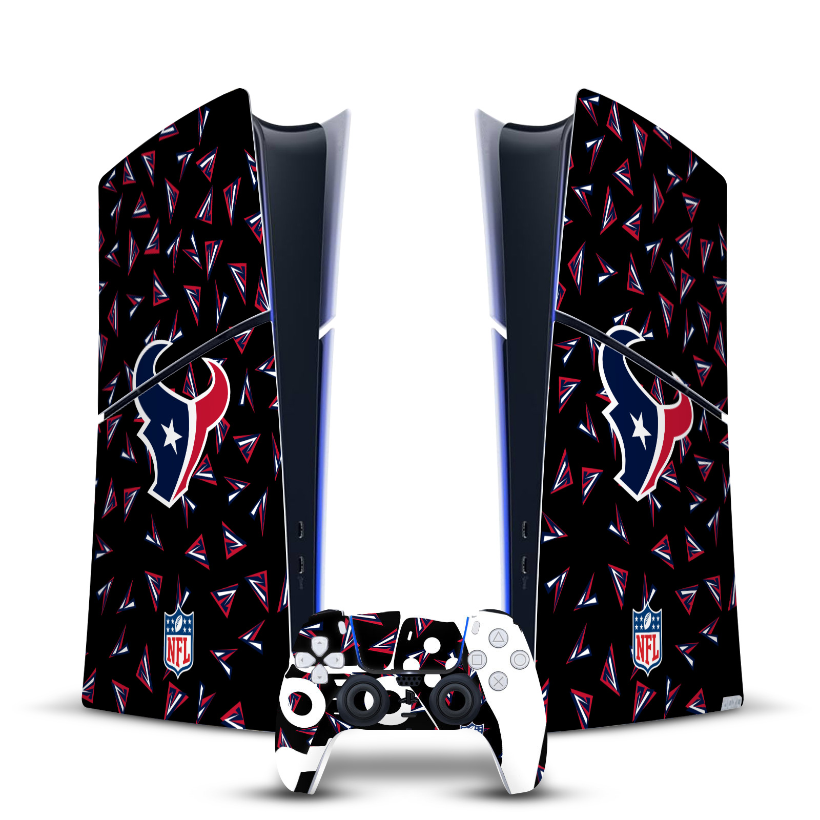 OFFICIAL NFL HOUSTON TEXANS VINYL SKIN FOR PS5 SLIM DIGITAL CONSOLE & CONTROLLER