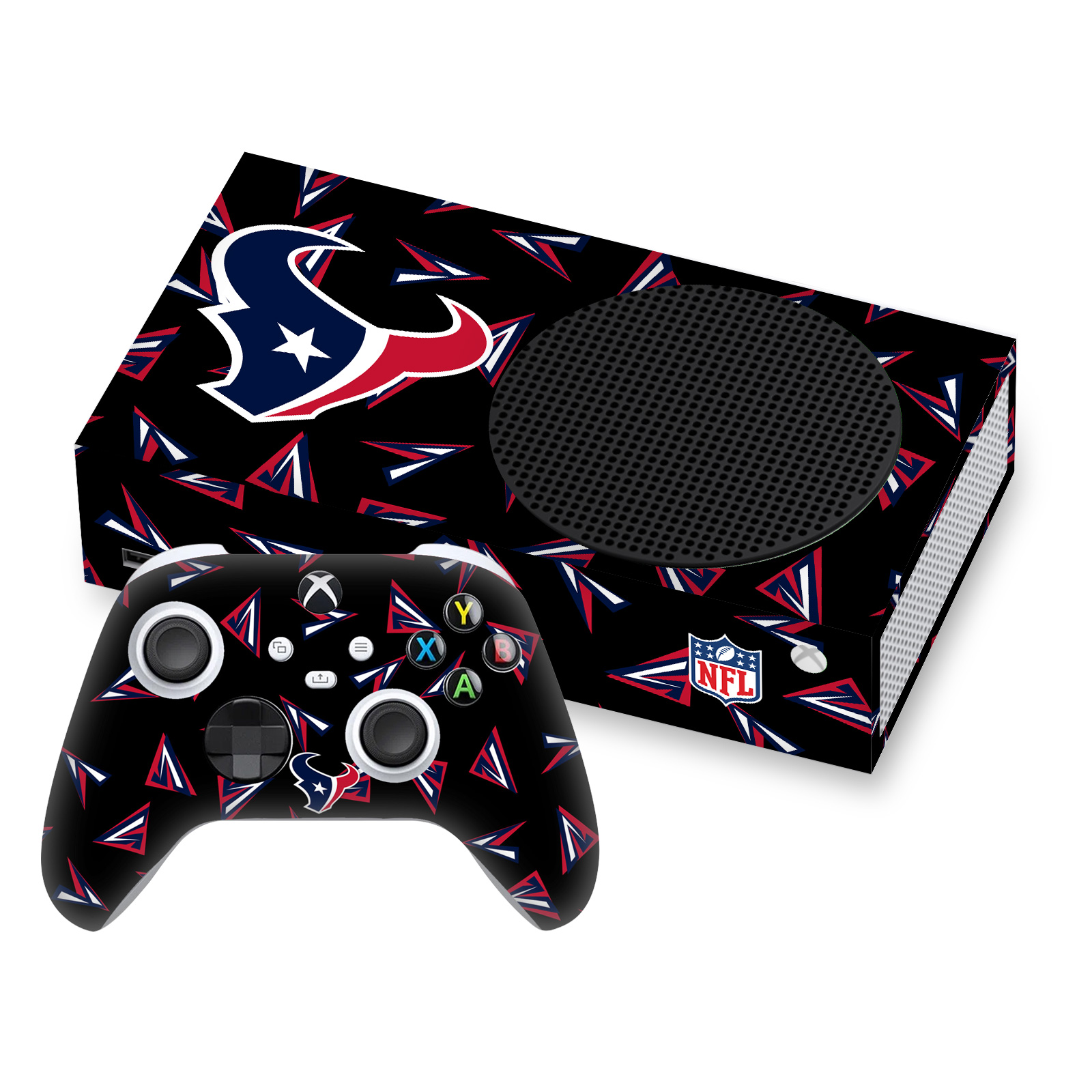 OFFICIAL NFL HOUSTON TEXANS VINYL SKIN DECAL FOR SERIES S CONSOLE & CONTROLLER