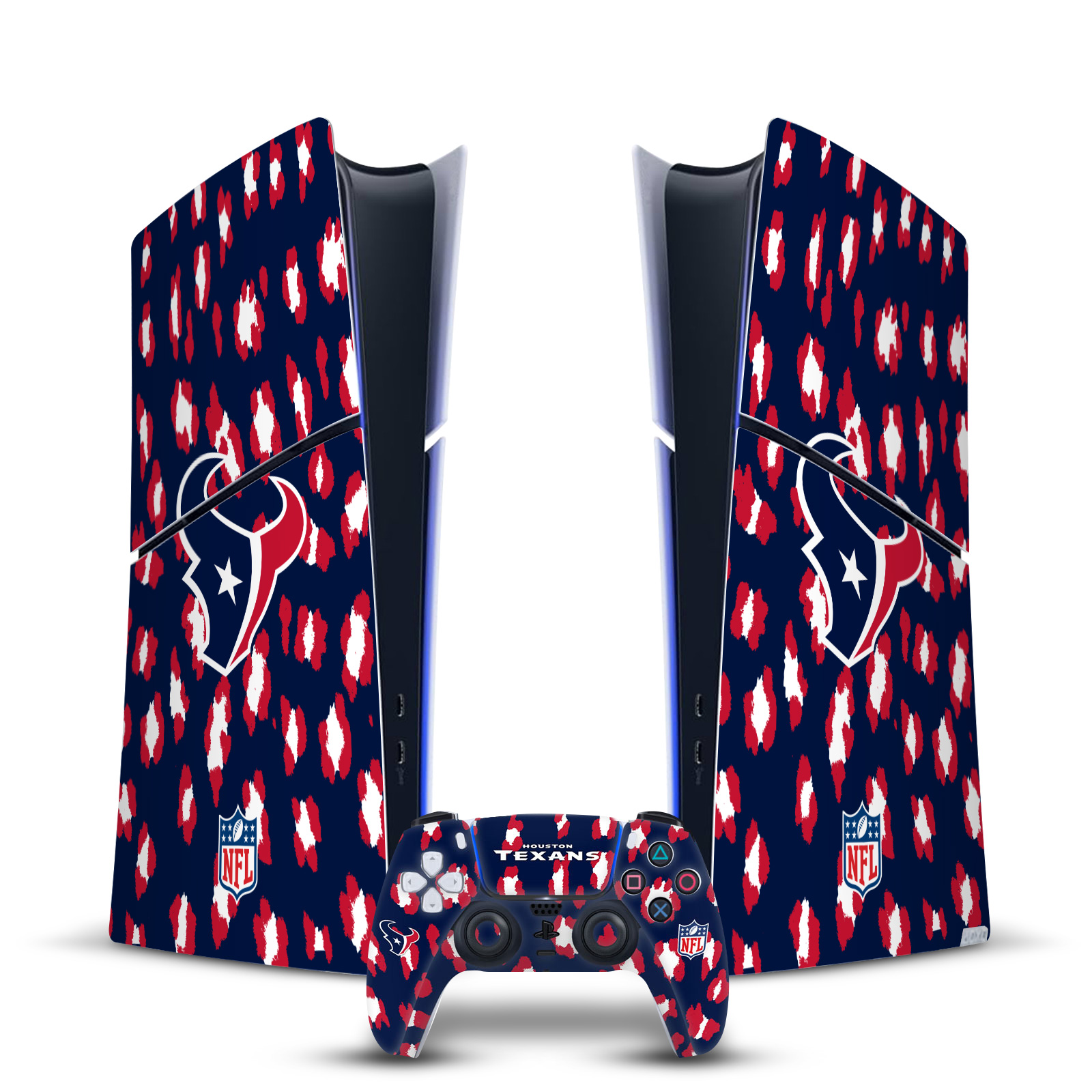 OFFICIAL NFL HOUSTON TEXANS VINYL SKIN FOR PS5 SLIM DIGITAL CONSOLE & CONTROLLER