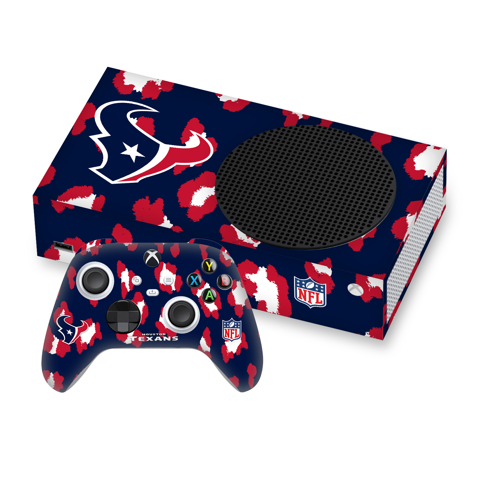 OFFICIAL NFL HOUSTON TEXANS VINYL SKIN DECAL FOR SERIES S CONSOLE & CONTROLLER