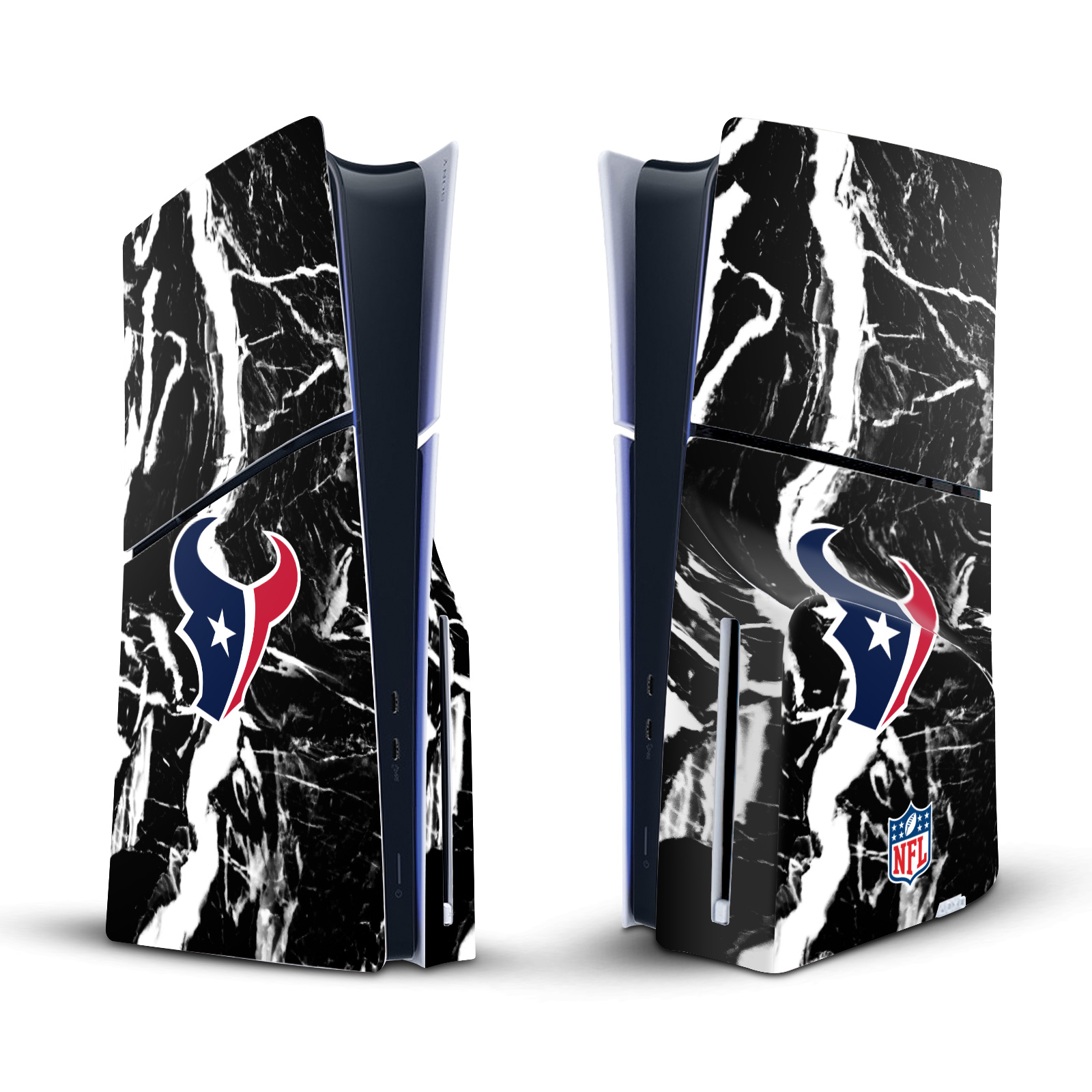 NFL HOUSTON TEXANS VINYL SKIN DECAL FOR SONY PS5 SLIM DISC EDITION CONSOLE