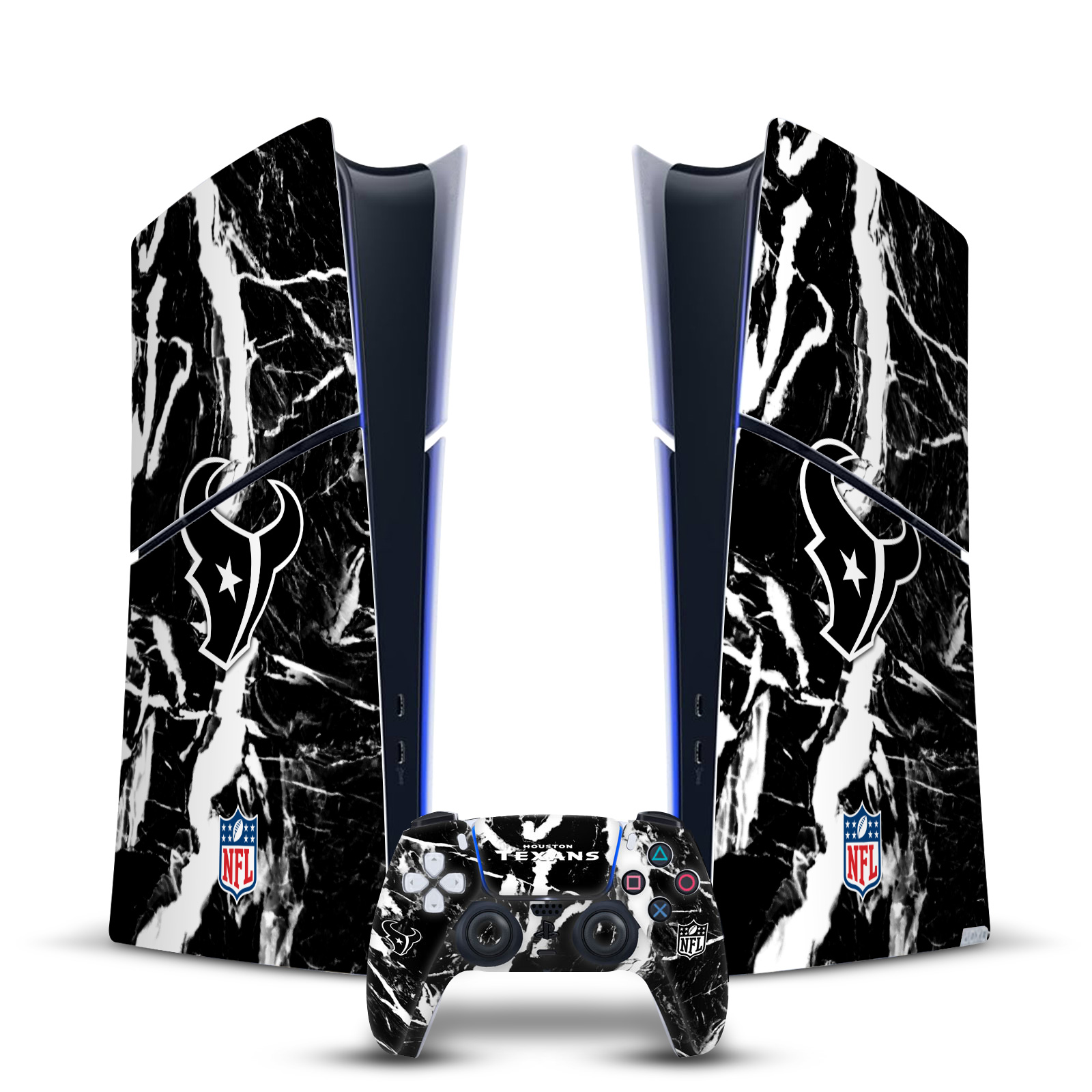 OFFICIAL NFL HOUSTON TEXANS VINYL SKIN FOR PS5 SLIM DIGITAL CONSOLE & CONTROLLER