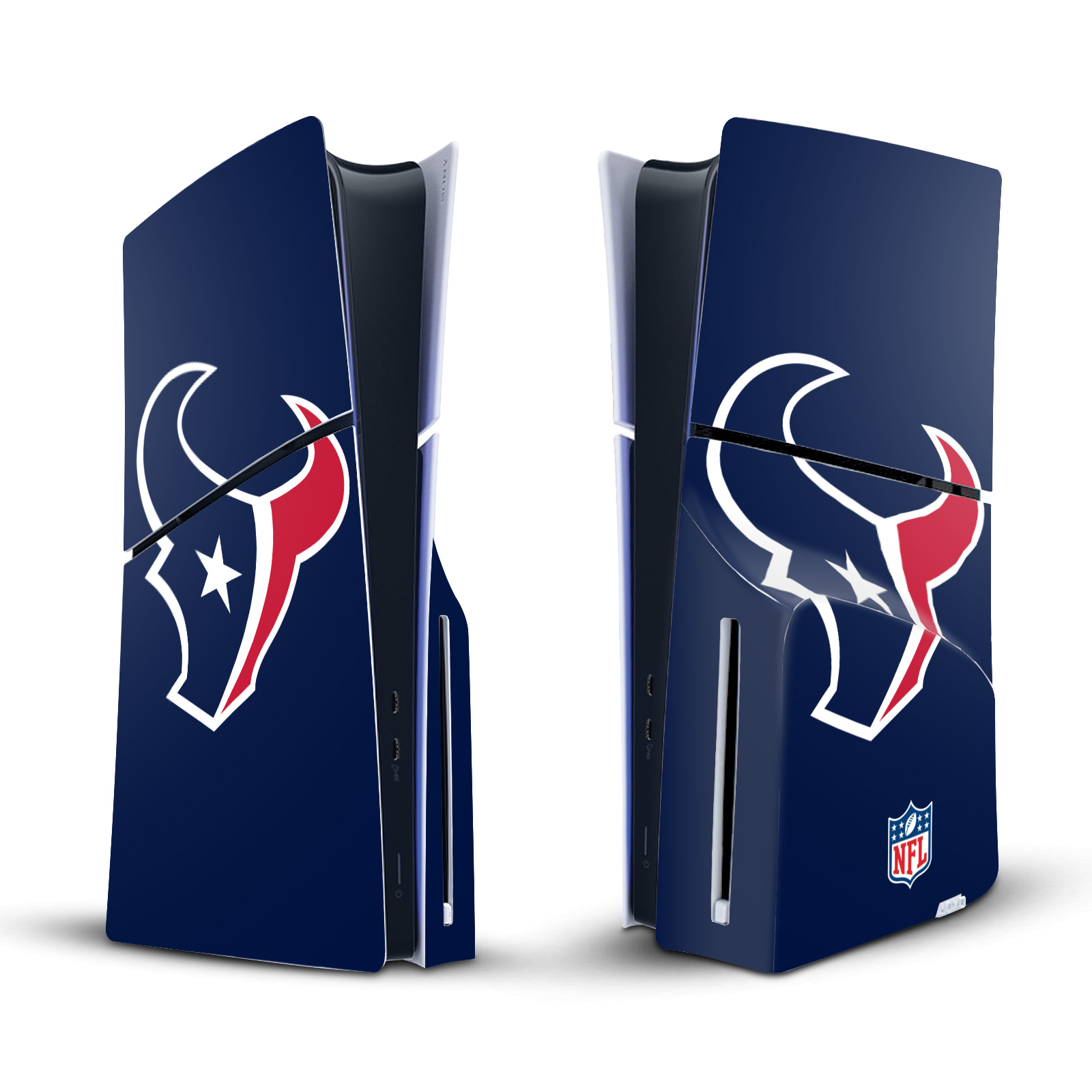 NFL HOUSTON TEXANS VINYL SKIN DECAL FOR SONY PS5 SLIM DISC EDITION CONSOLE