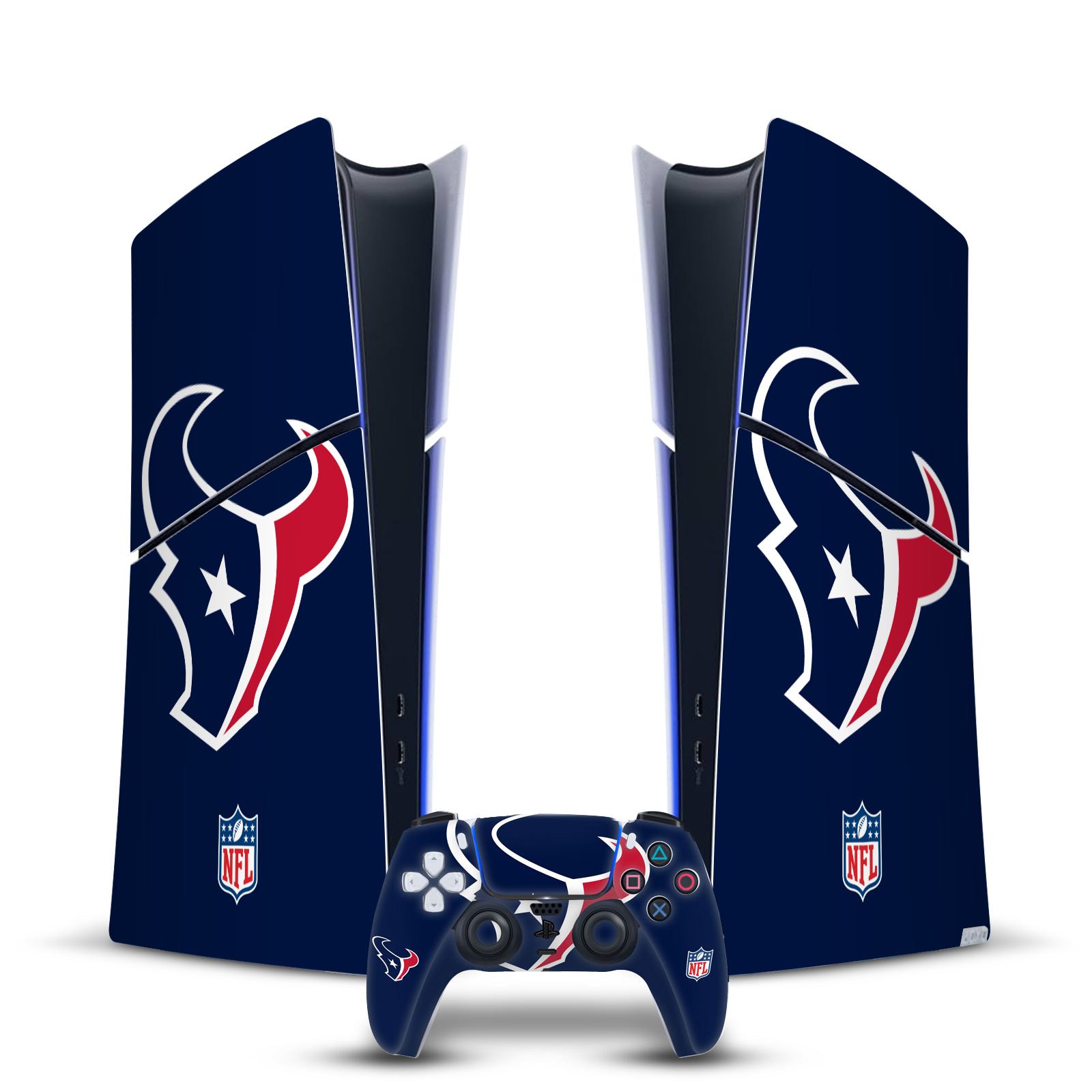 OFFICIAL NFL HOUSTON TEXANS VINYL SKIN FOR PS5 SLIM DIGITAL CONSOLE & CONTROLLER