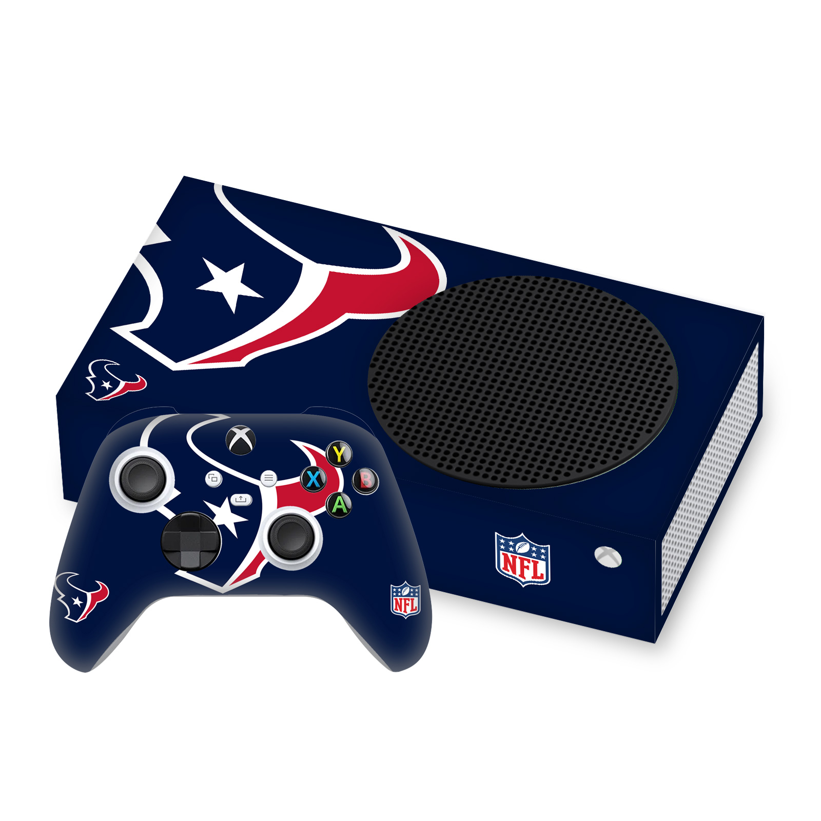 OFFICIAL NFL HOUSTON TEXANS VINYL SKIN DECAL FOR SERIES S CONSOLE & CONTROLLER