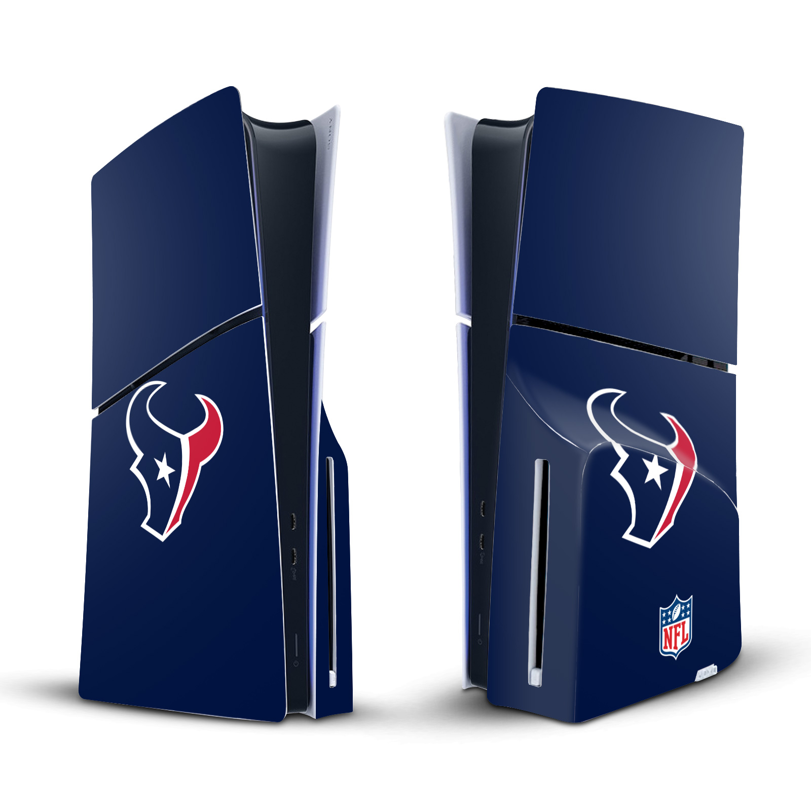 NFL HOUSTON TEXANS VINYL SKIN DECAL FOR SONY PS5 SLIM DISC EDITION CONSOLE