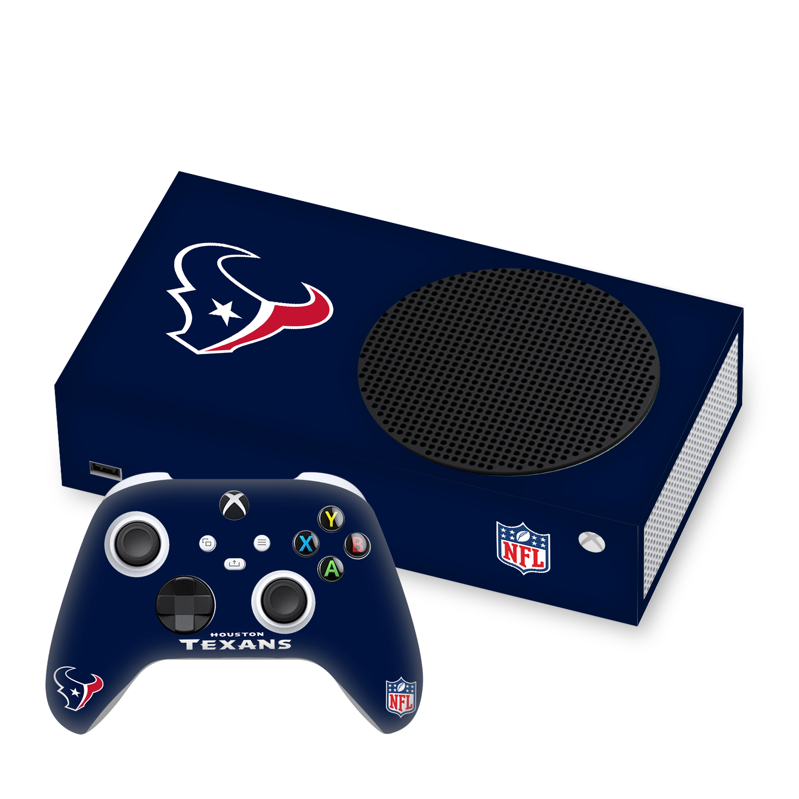 OFFICIAL NFL HOUSTON TEXANS VINYL SKIN DECAL FOR SERIES S CONSOLE & CONTROLLER