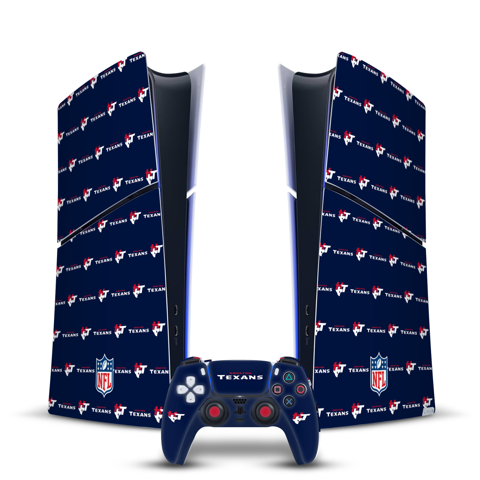 OFFICIAL NFL HOUSTON TEXANS VINYL SKIN FOR PS5 SLIM DIGITAL CONSOLE & CONTROLLER