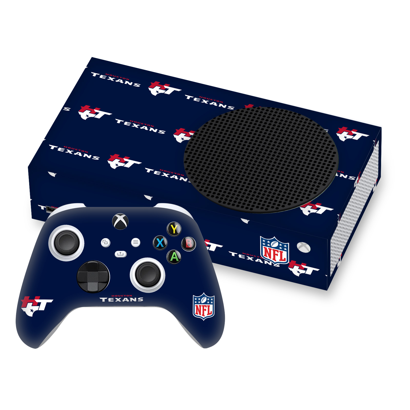 OFFICIAL NFL HOUSTON TEXANS VINYL SKIN DECAL FOR SERIES S CONSOLE & CONTROLLER