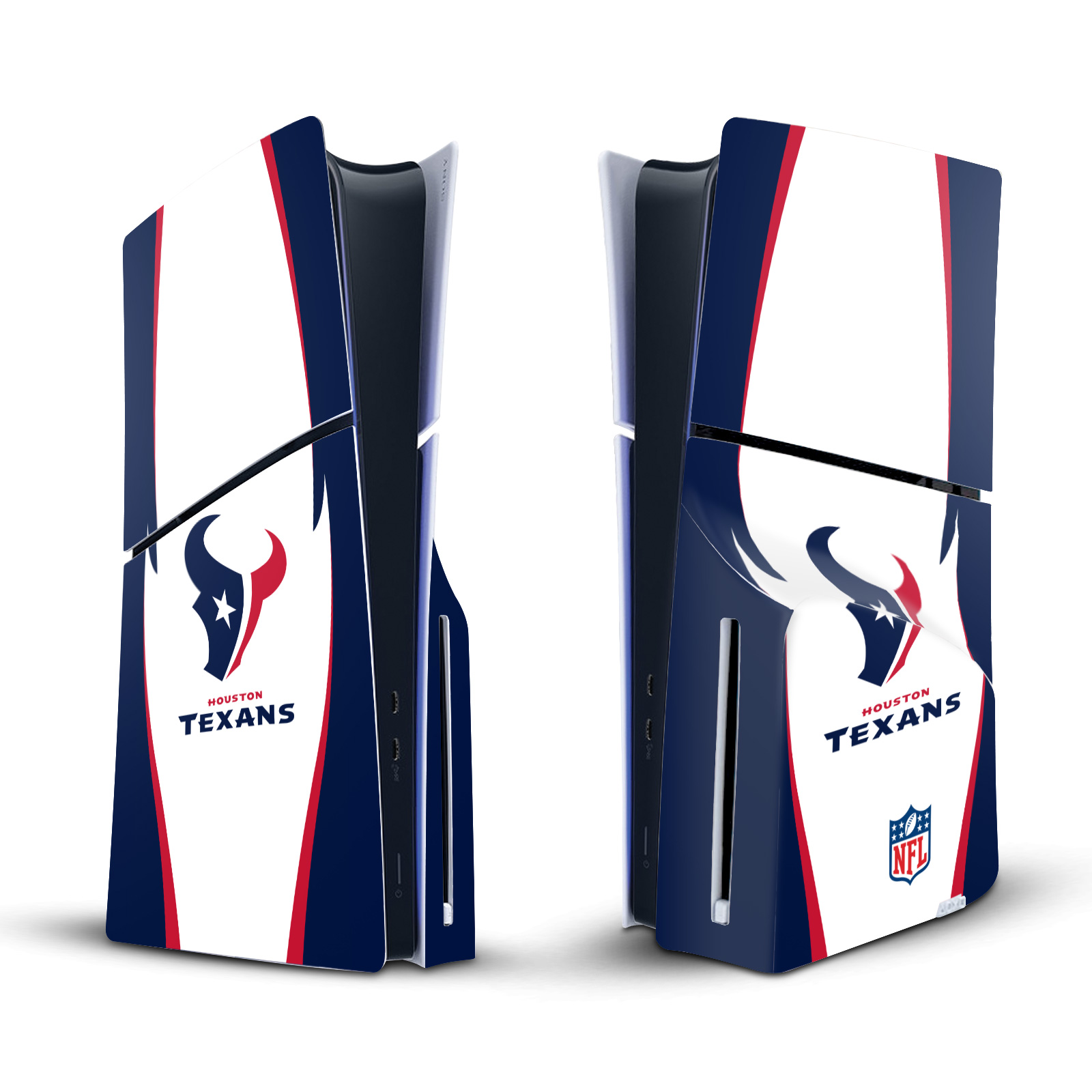 NFL HOUSTON TEXANS VINYL SKIN DECAL FOR SONY PS5 SLIM DISC EDITION CONSOLE