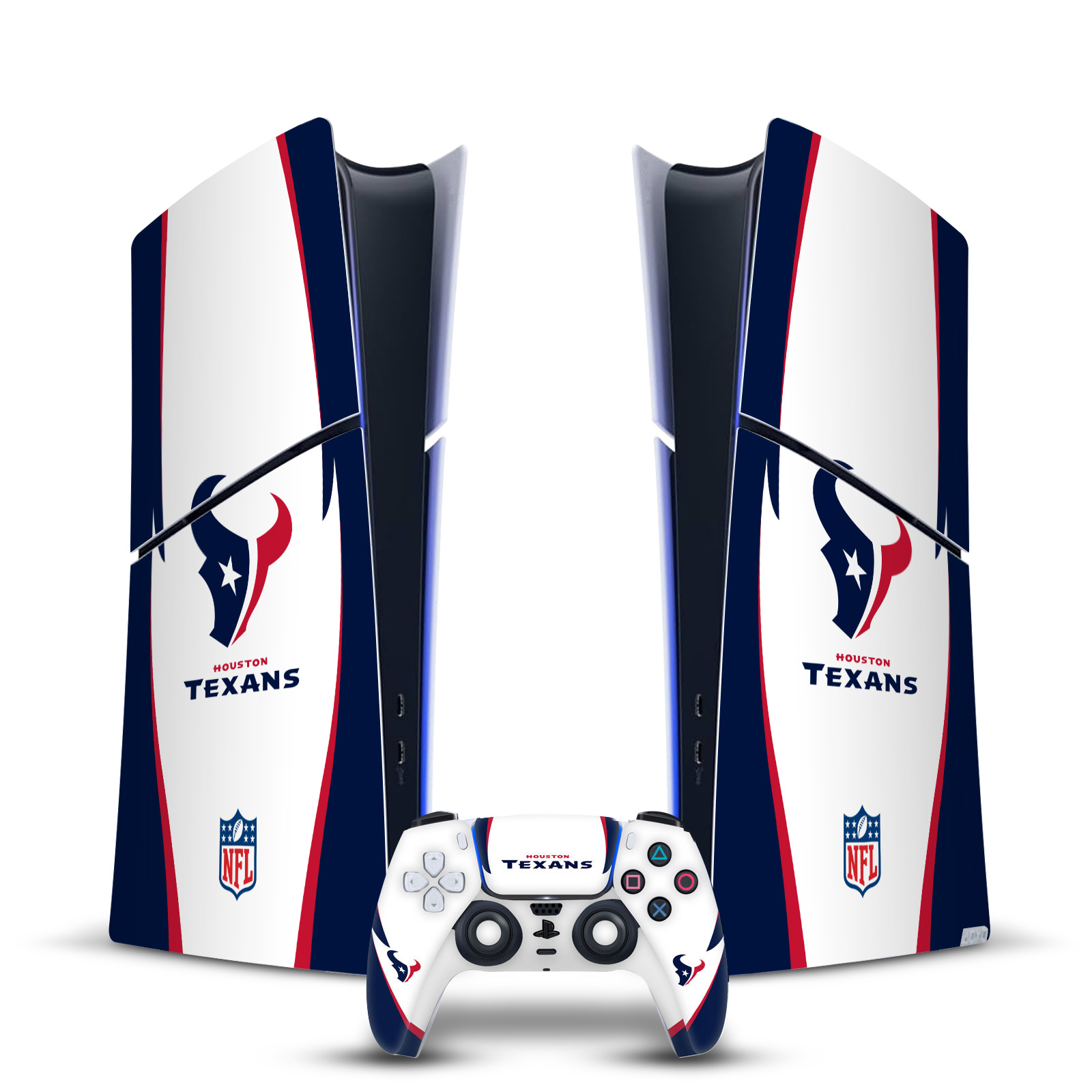 OFFICIAL NFL HOUSTON TEXANS VINYL SKIN FOR PS5 SLIM DIGITAL CONSOLE & CONTROLLER