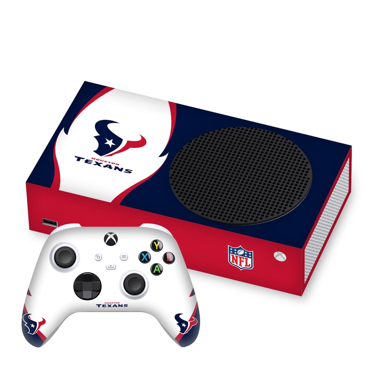 OFFICIAL NFL HOUSTON TEXANS VINYL SKIN DECAL FOR SERIES S CONSOLE & CONTROLLER