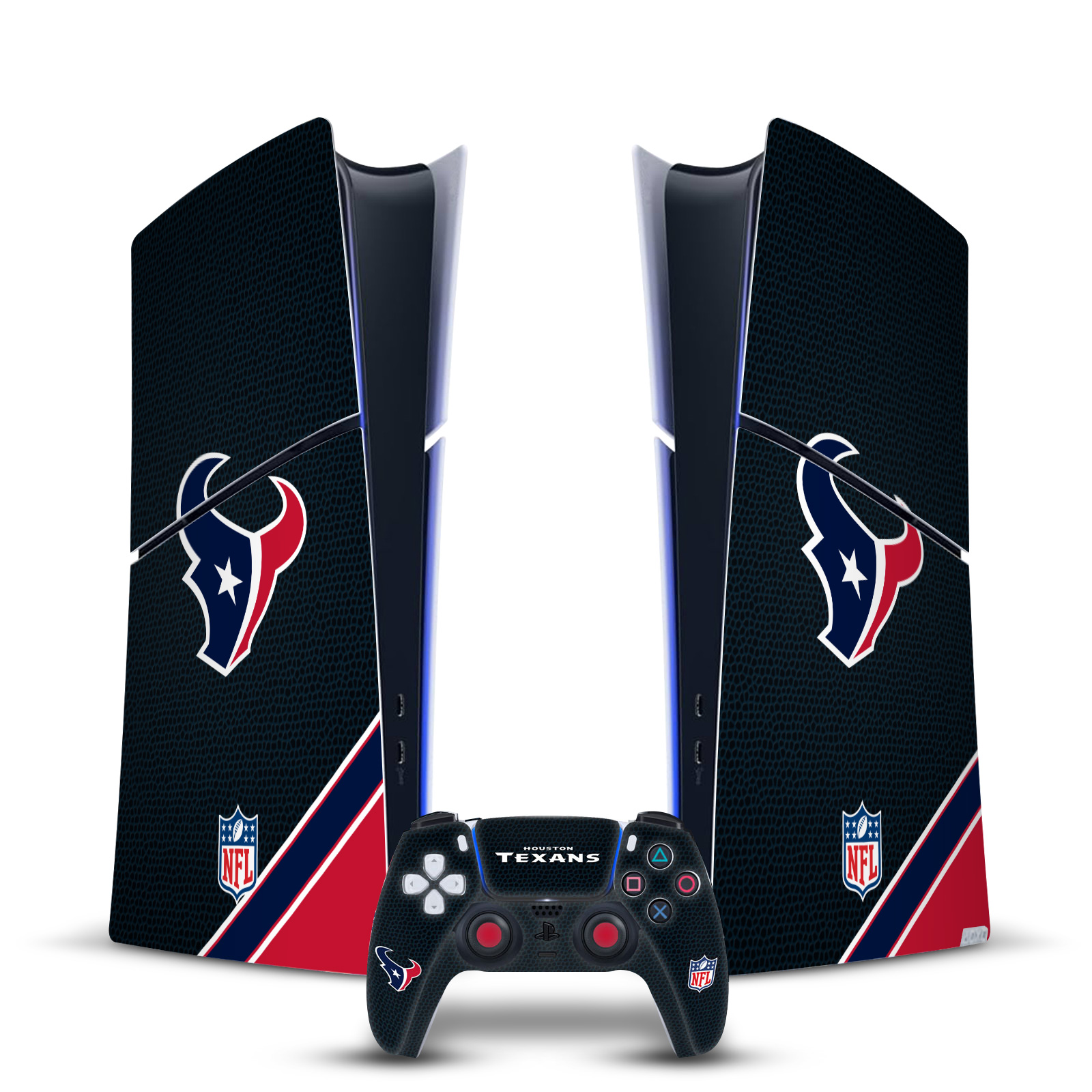 OFFICIAL NFL HOUSTON TEXANS VINYL SKIN FOR PS5 SLIM DIGITAL CONSOLE & CONTROLLER