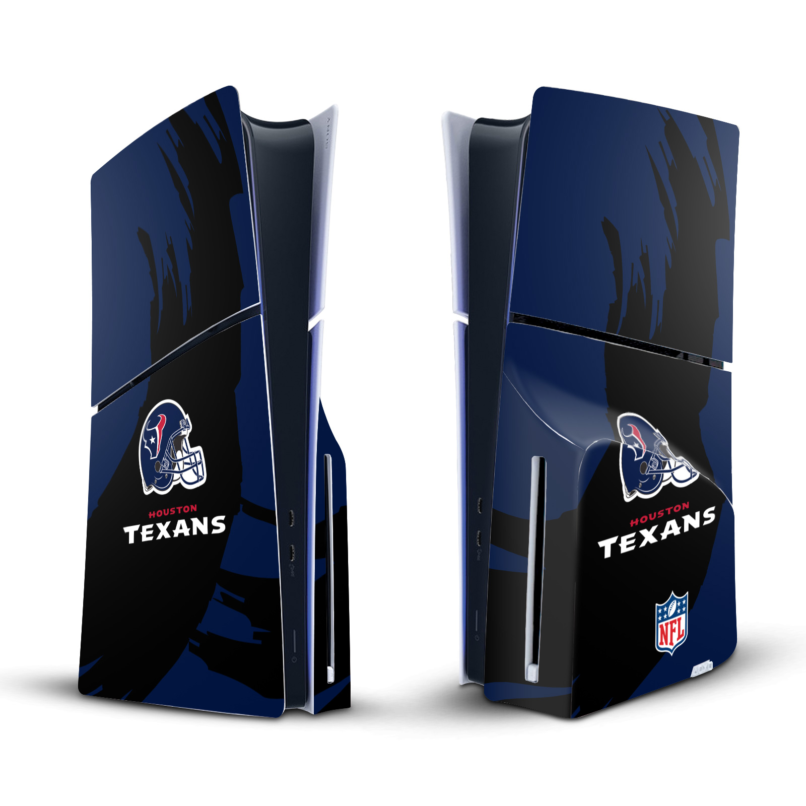 NFL HOUSTON TEXANS VINYL SKIN DECAL FOR SONY PS5 SLIM DISC EDITION CONSOLE