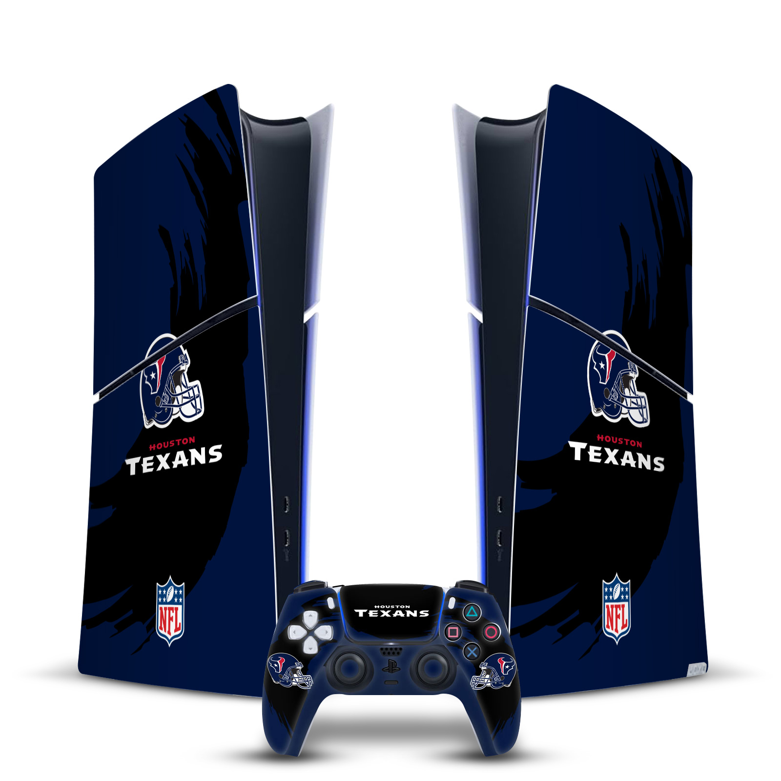 OFFICIAL NFL HOUSTON TEXANS VINYL SKIN FOR PS5 SLIM DIGITAL CONSOLE & CONTROLLER