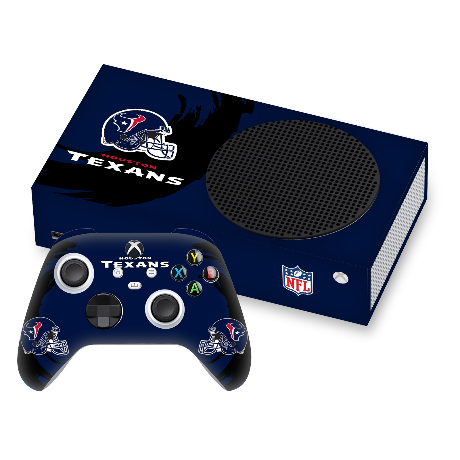 OFFICIAL NFL HOUSTON TEXANS VINYL SKIN DECAL FOR SERIES S CONSOLE & CONTROLLER