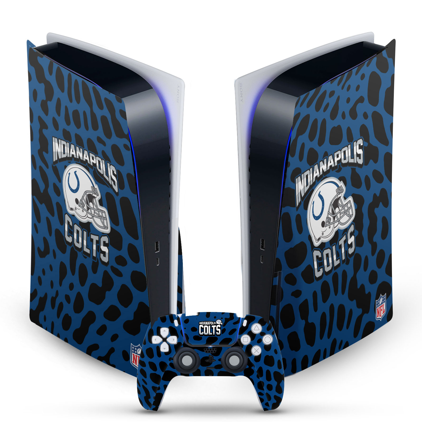 OFFICIAL NFL INDIANAPOLIS COLTS VINYL SKIN FOR SONY PS5 DISC EDITION BUNDLE