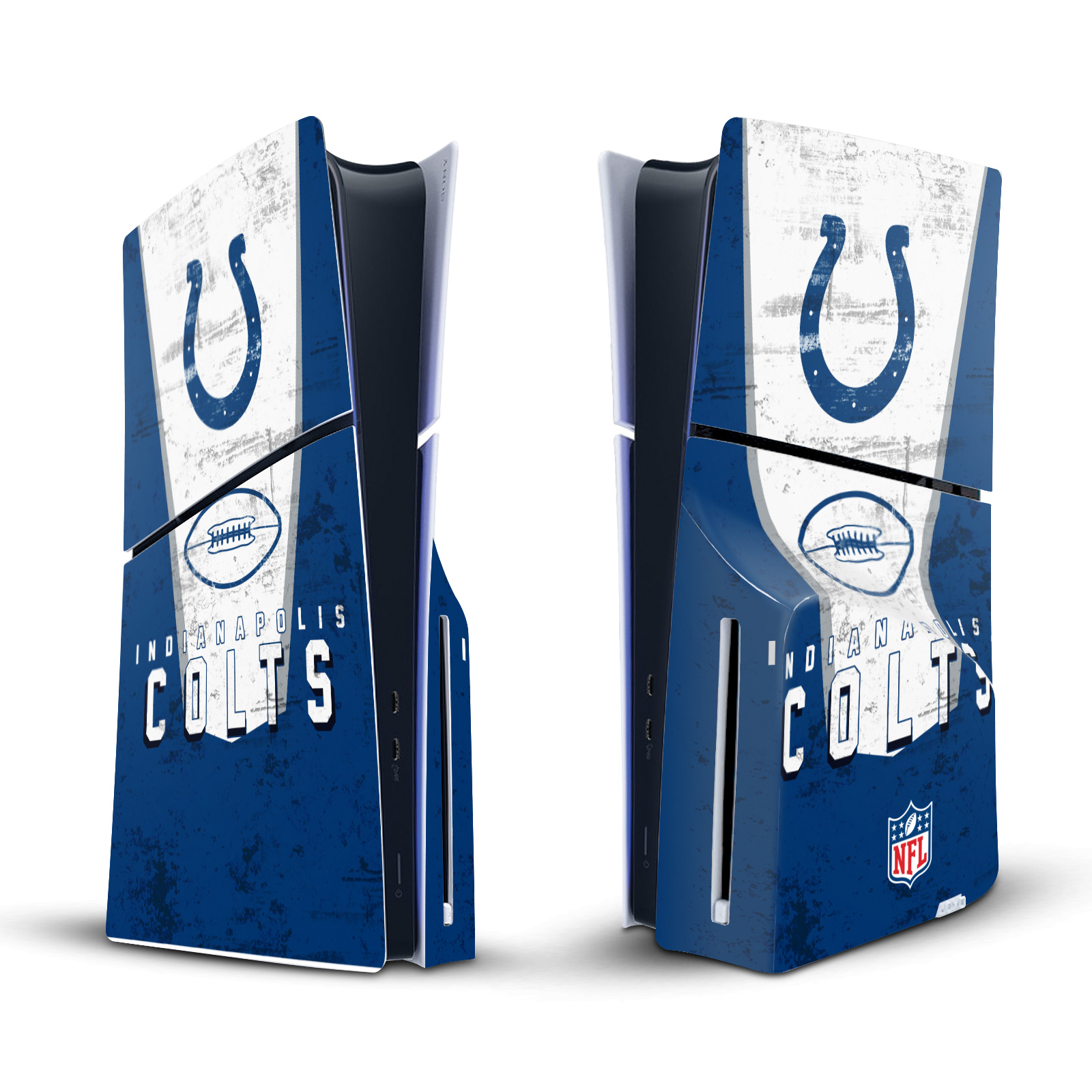 NFL INDIANAPOLIS COLTS VINYL SKIN FOR SONY PS5 SLIM DISC EDITION CONSOLE