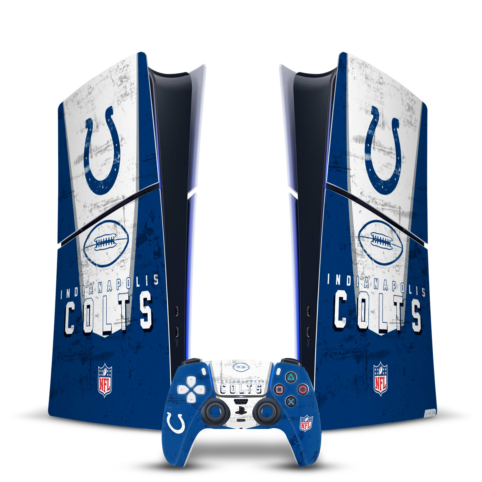 NFL INDIANAPOLIS COLTS VINYL SKIN FOR PS5 SLIM DIGITAL CONSOLE & CONTROLLER