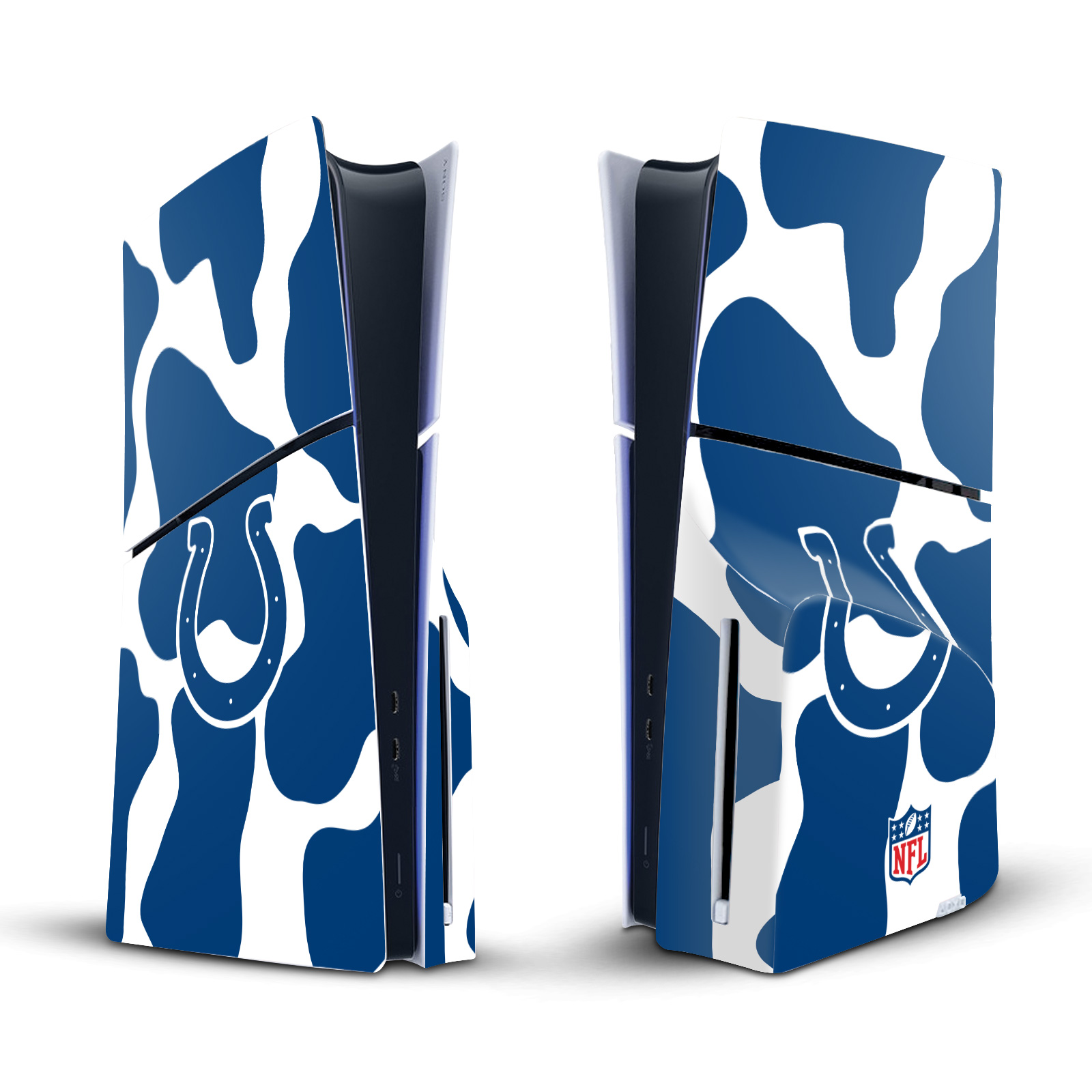 NFL INDIANAPOLIS COLTS VINYL SKIN FOR SONY PS5 SLIM DISC EDITION CONSOLE