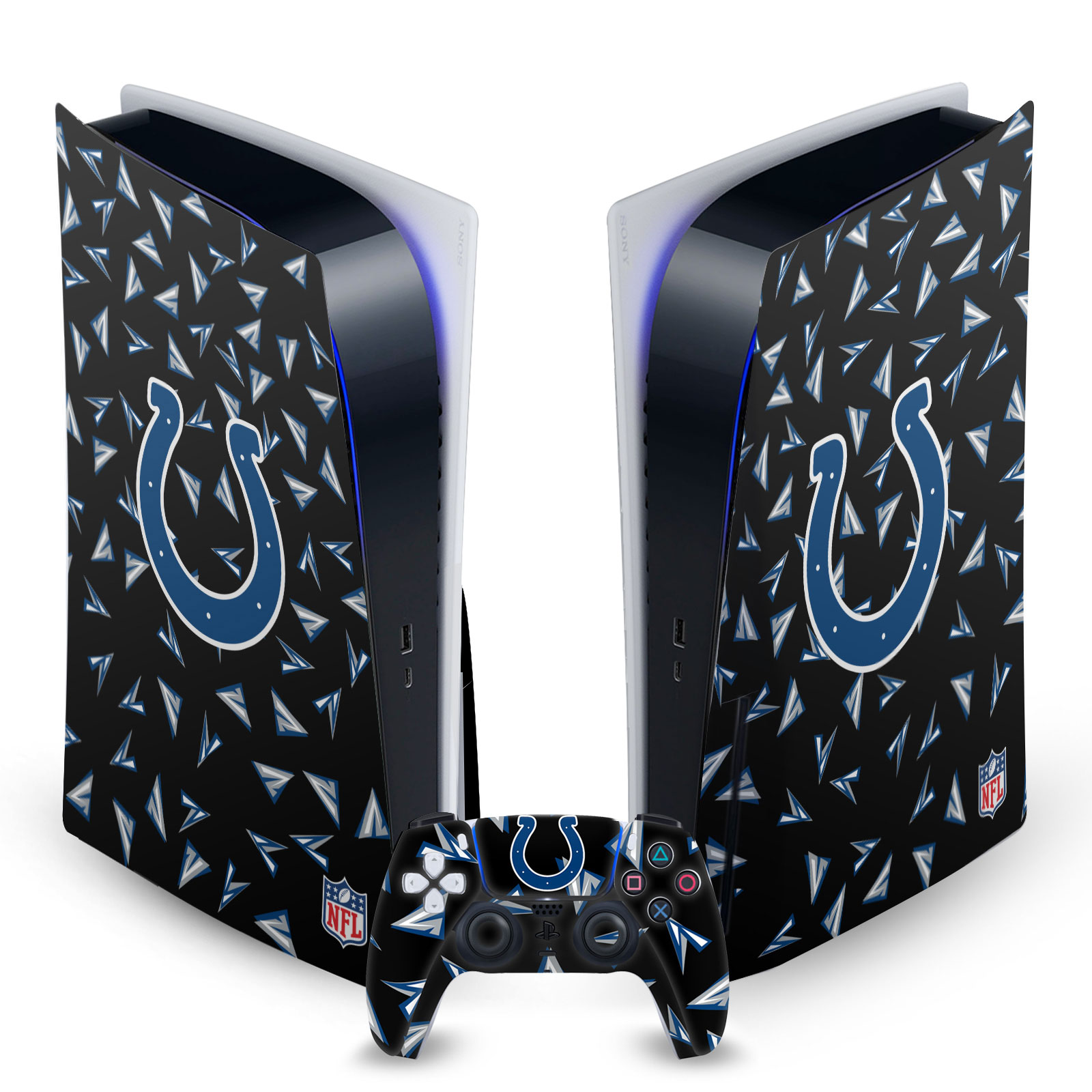 OFFICIAL NFL INDIANAPOLIS COLTS VINYL SKIN FOR SONY PS5 DISC EDITION BUNDLE