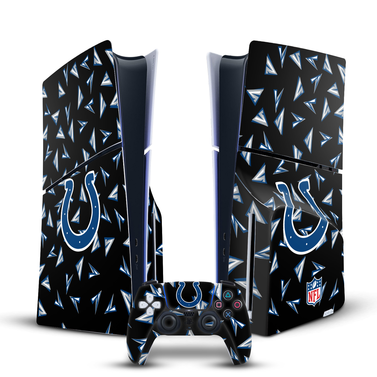 NFL INDIANAPOLIS COLTS VINYL SKIN DECAL FOR PS5 SLIM DISC CONSOLE & CONTROLLER