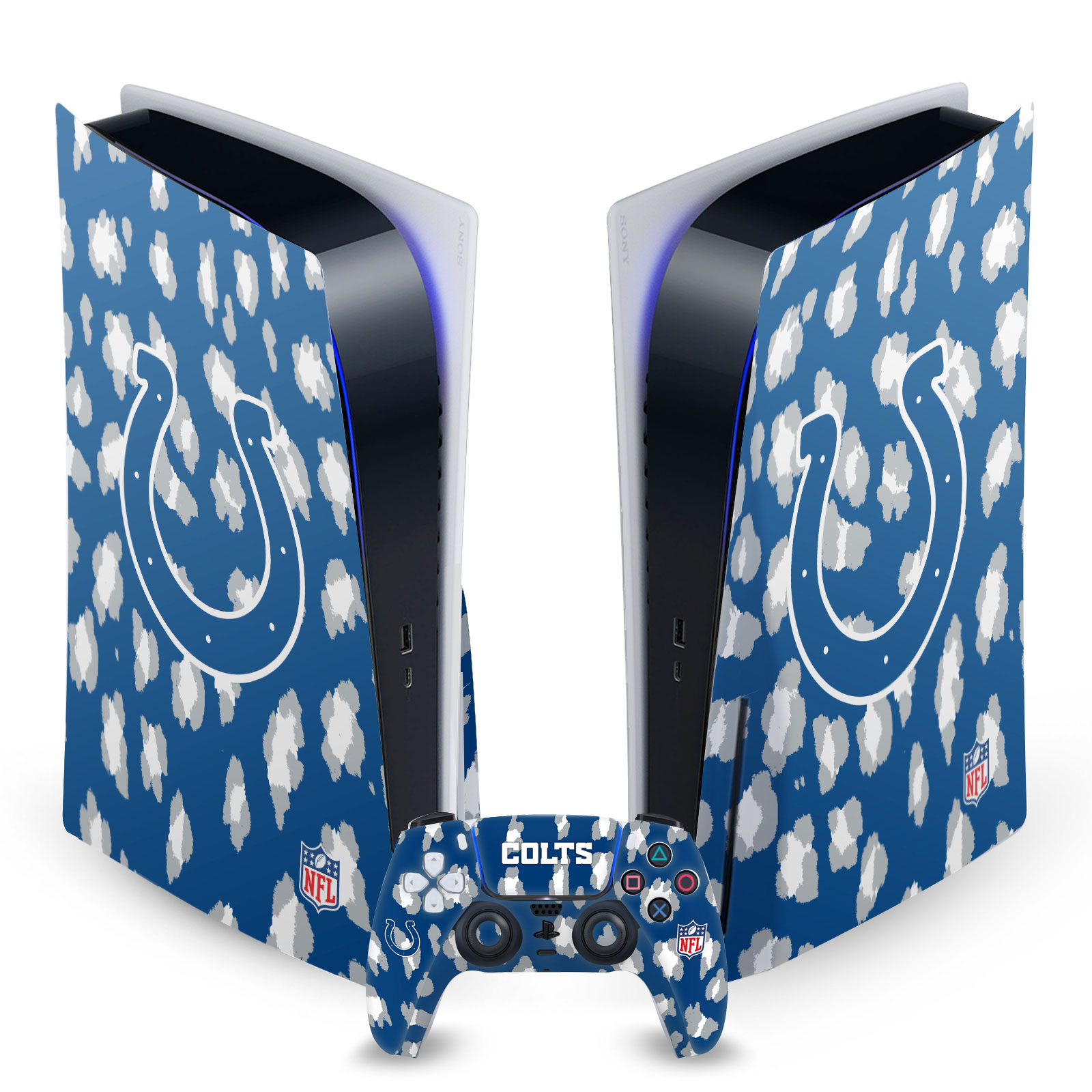 OFFICIAL NFL INDIANAPOLIS COLTS VINYL SKIN FOR SONY PS5 DISC EDITION BUNDLE