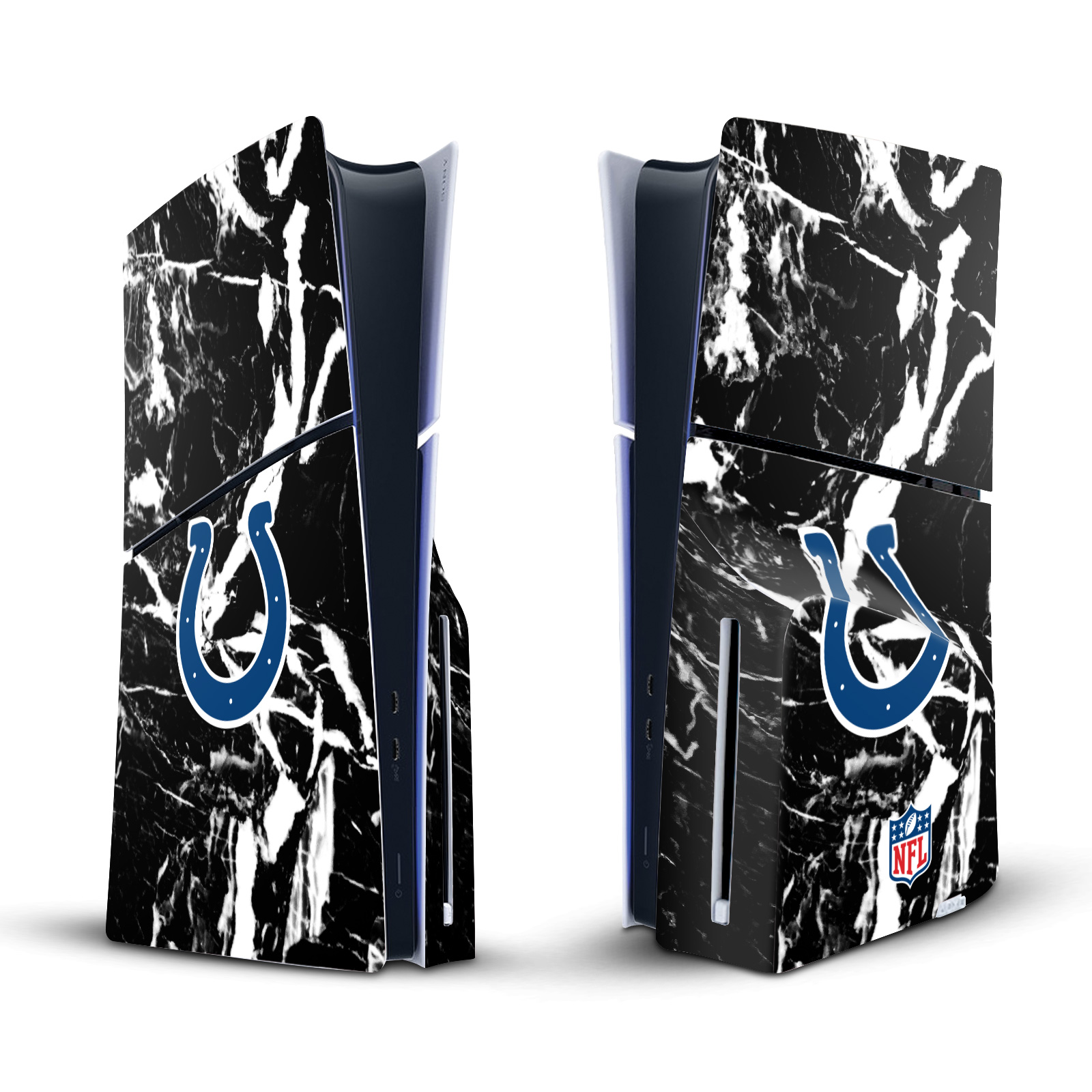 NFL INDIANAPOLIS COLTS VINYL SKIN FOR SONY PS5 SLIM DISC EDITION CONSOLE