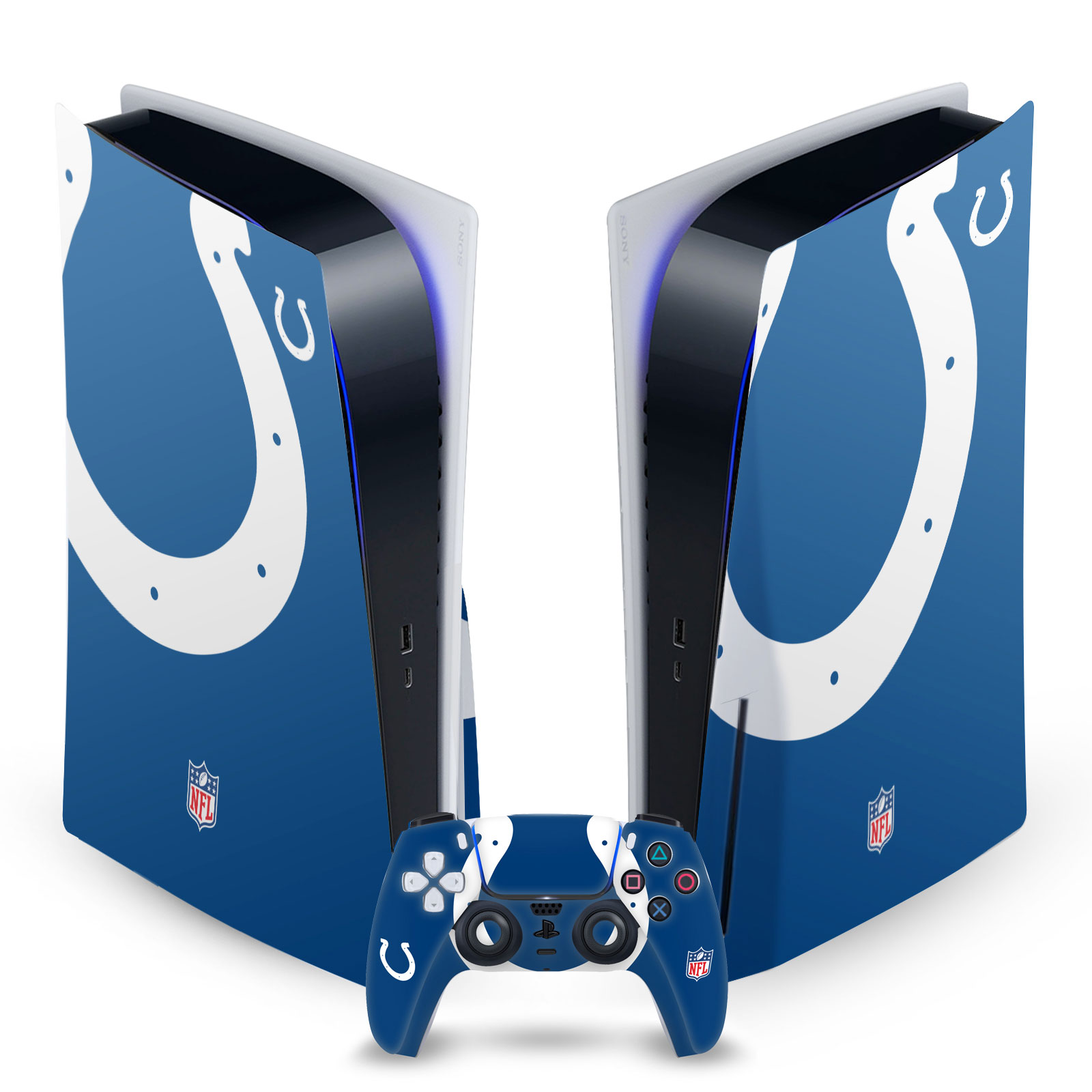 OFFICIAL NFL INDIANAPOLIS COLTS VINYL SKIN FOR SONY PS5 DISC EDITION BUNDLE