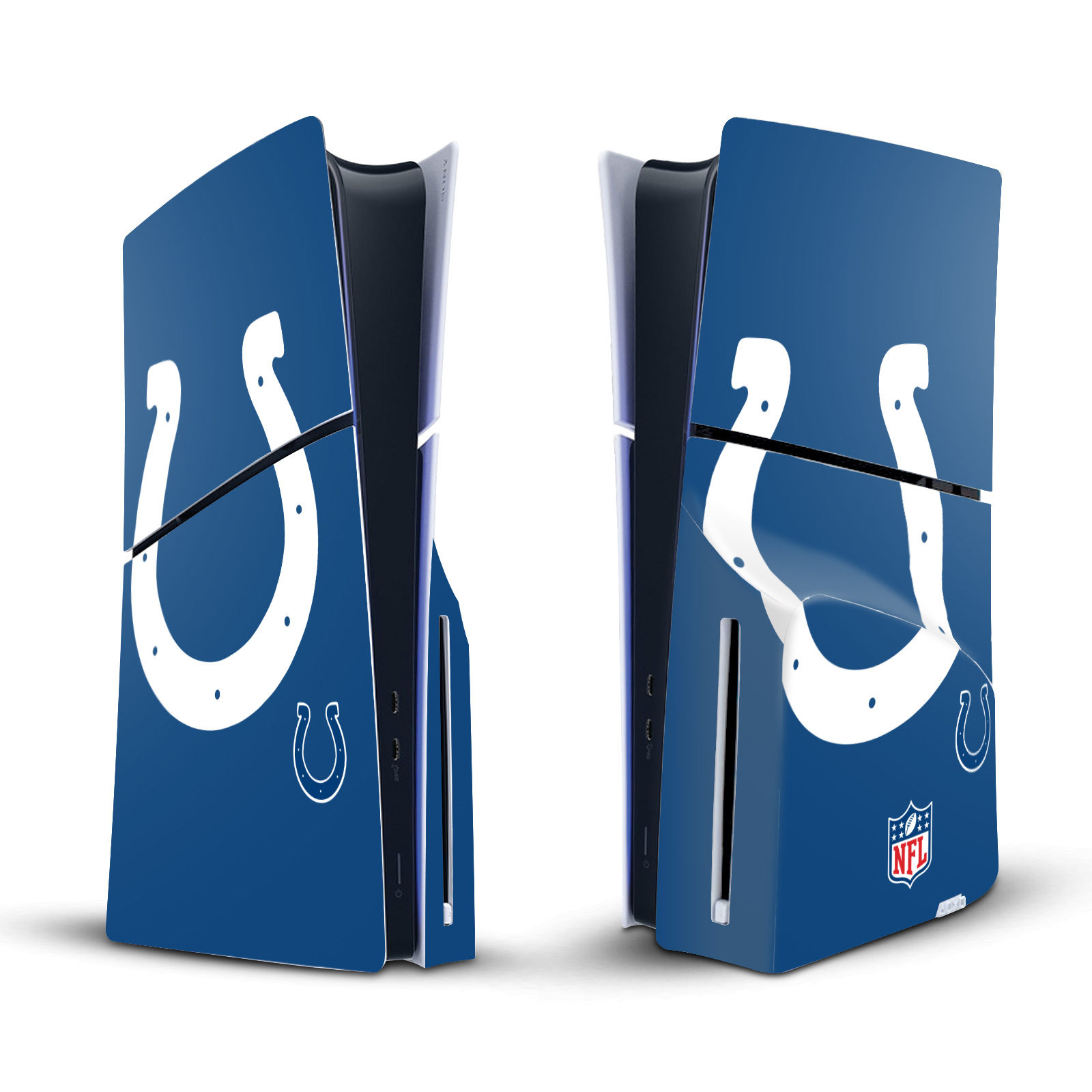 NFL INDIANAPOLIS COLTS VINYL SKIN FOR SONY PS5 SLIM DISC EDITION CONSOLE