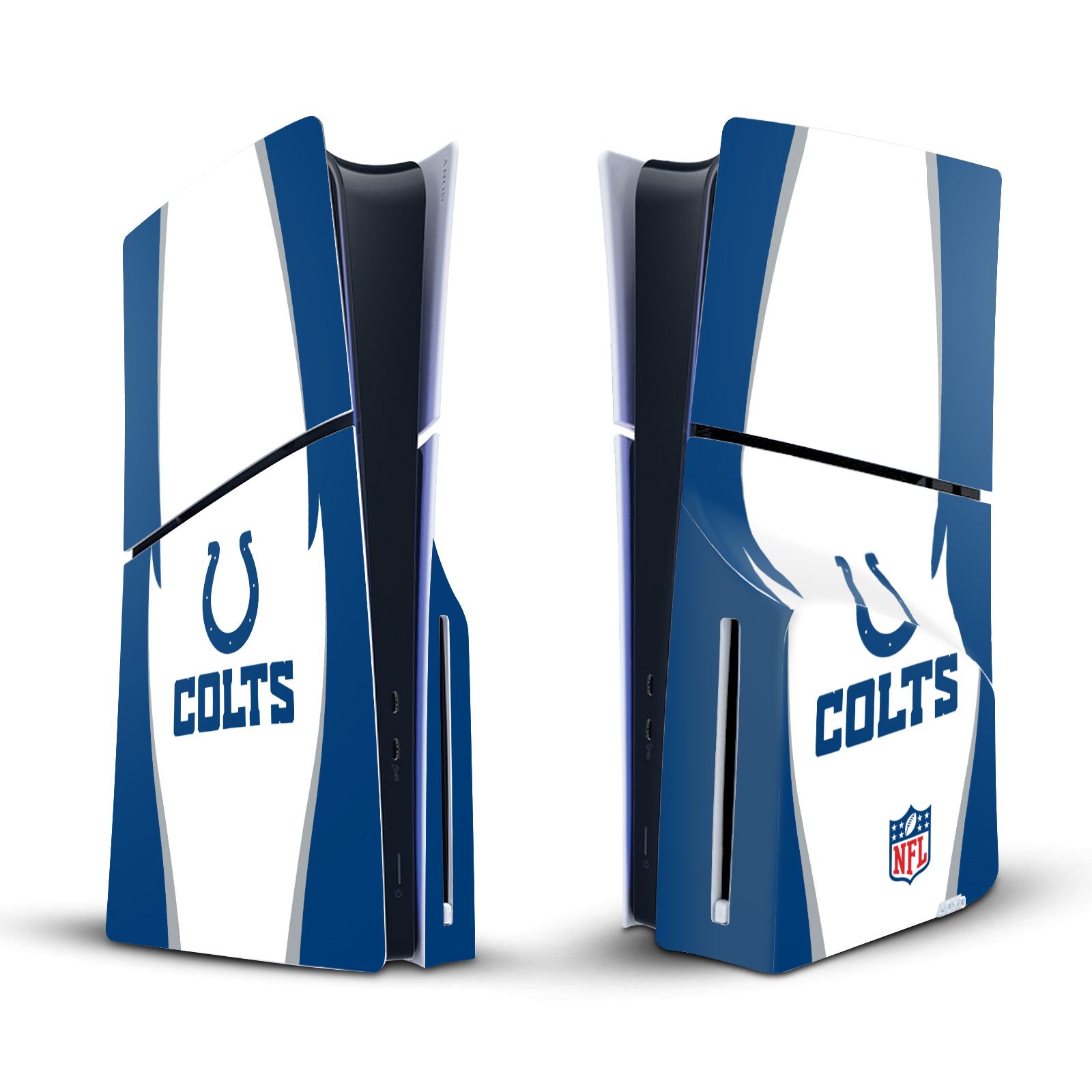 NFL INDIANAPOLIS COLTS VINYL SKIN FOR SONY PS5 SLIM DISC EDITION CONSOLE