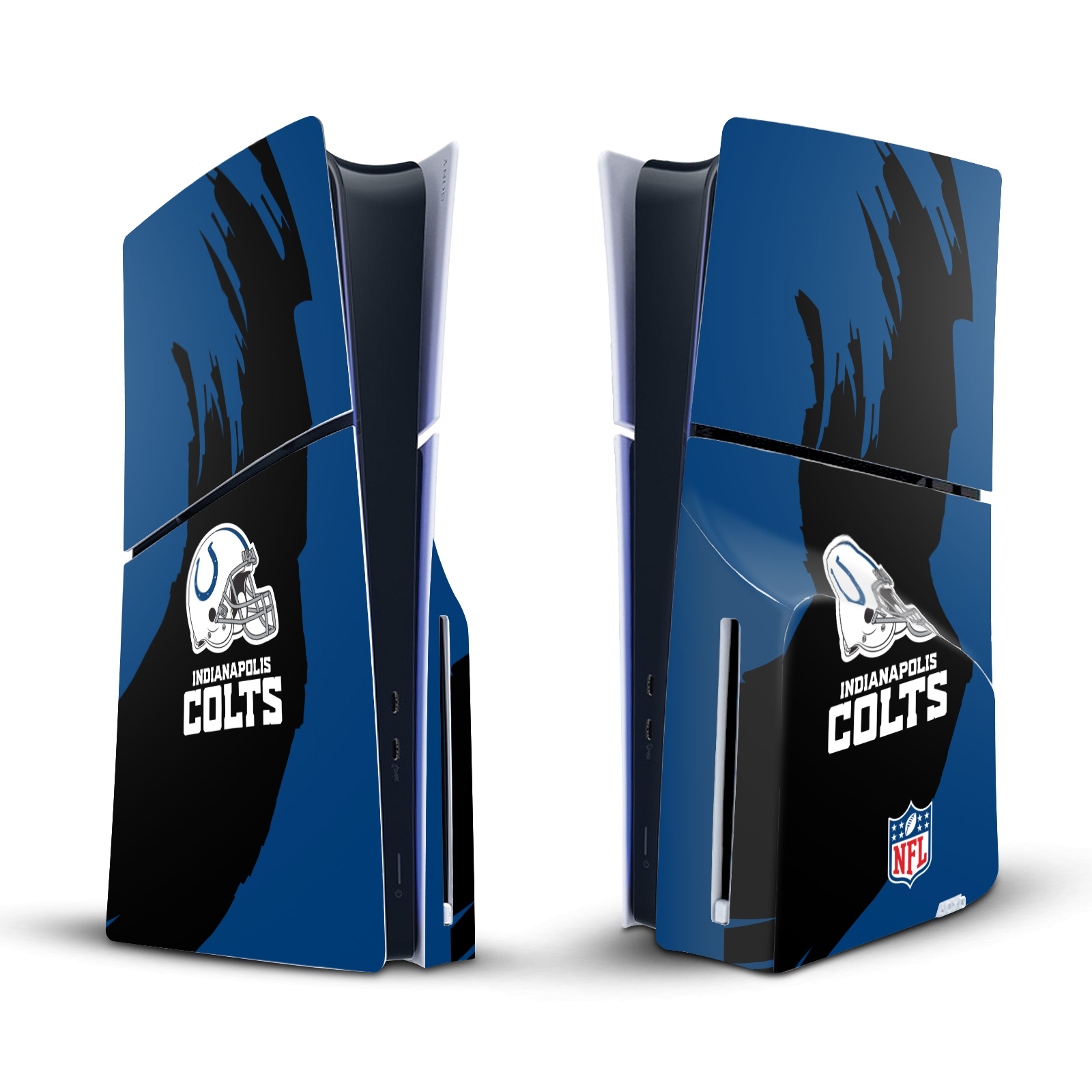 NFL INDIANAPOLIS COLTS VINYL SKIN FOR SONY PS5 SLIM DISC EDITION CONSOLE