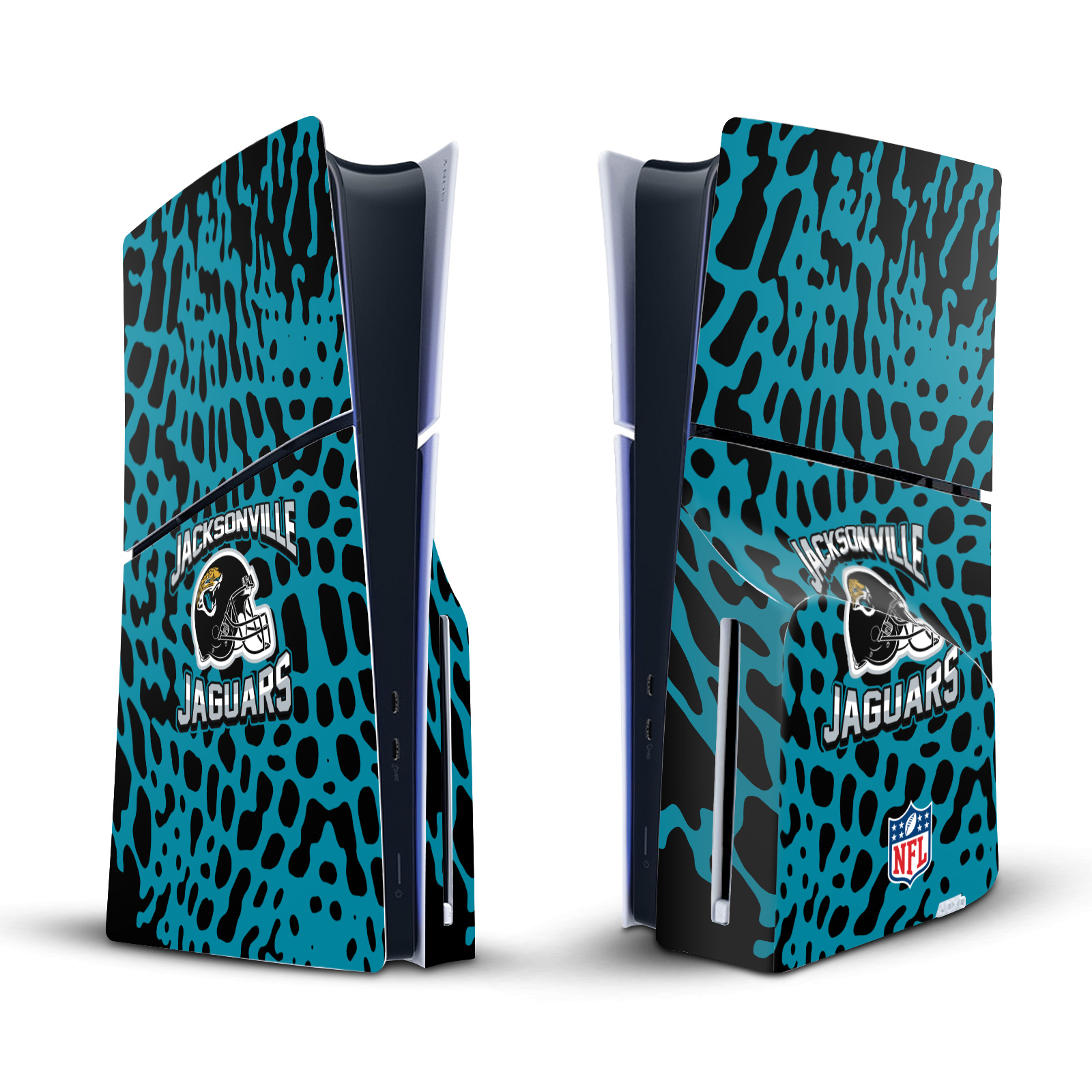 NFL JACKSONVILLE JAGUARS VINYL SKIN FOR SONY PS5 SLIM DISC EDITION CONSOLE