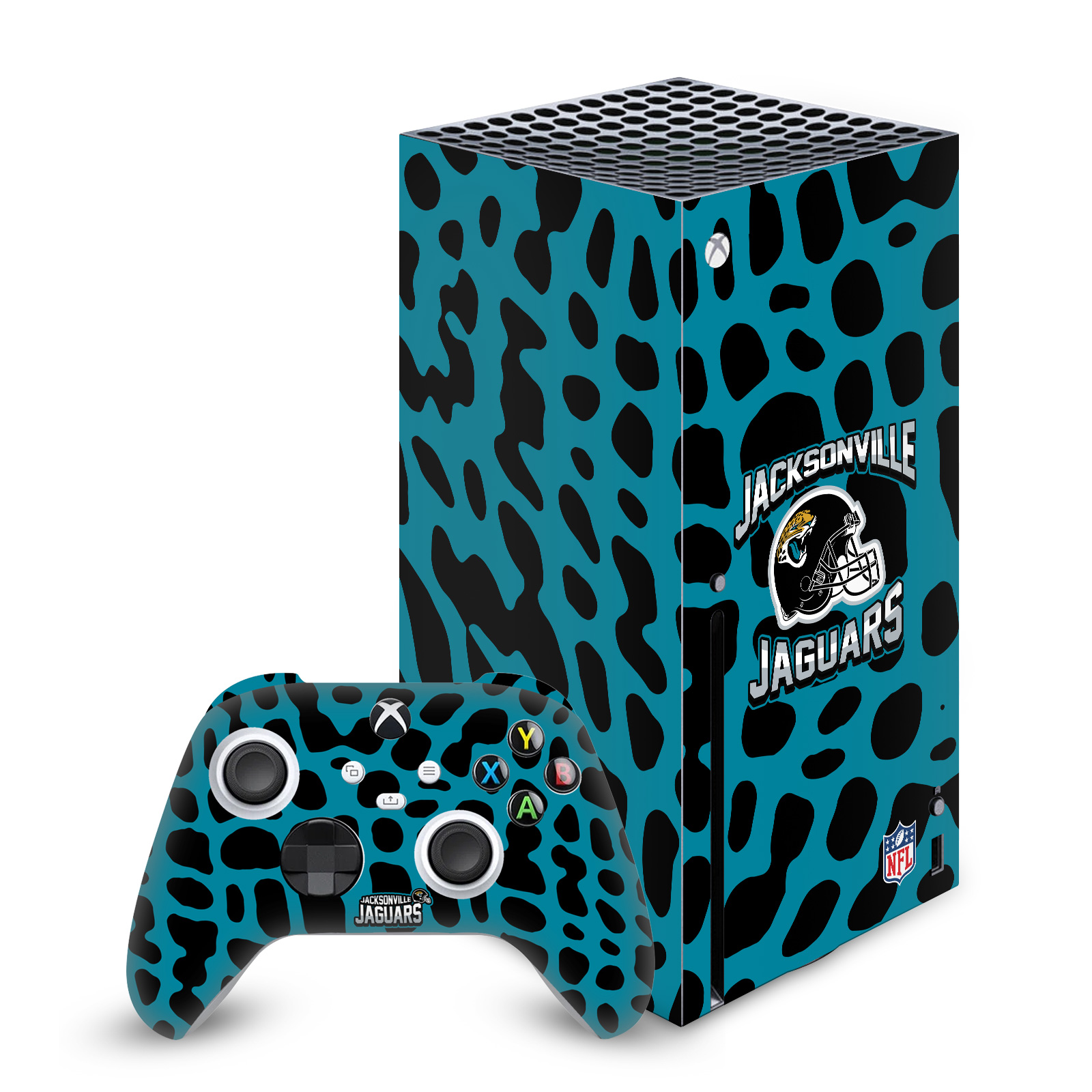 OFFICIAL NFL JACKSONVILLE JAGUARS VINYL SKIN FOR SERIES X CONSOLE & CONTROLLER