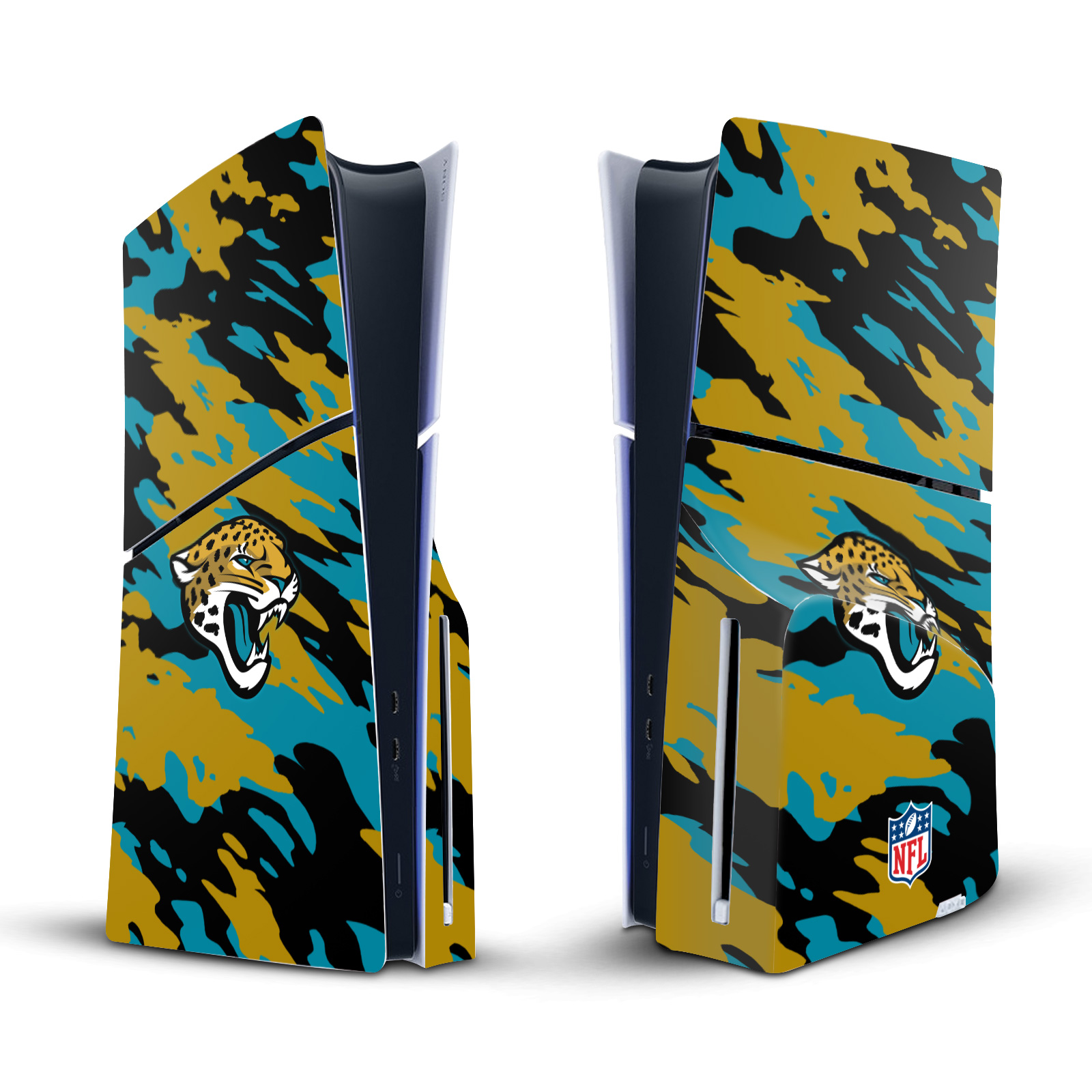 NFL JACKSONVILLE JAGUARS VINYL SKIN FOR SONY PS5 SLIM DISC EDITION CONSOLE