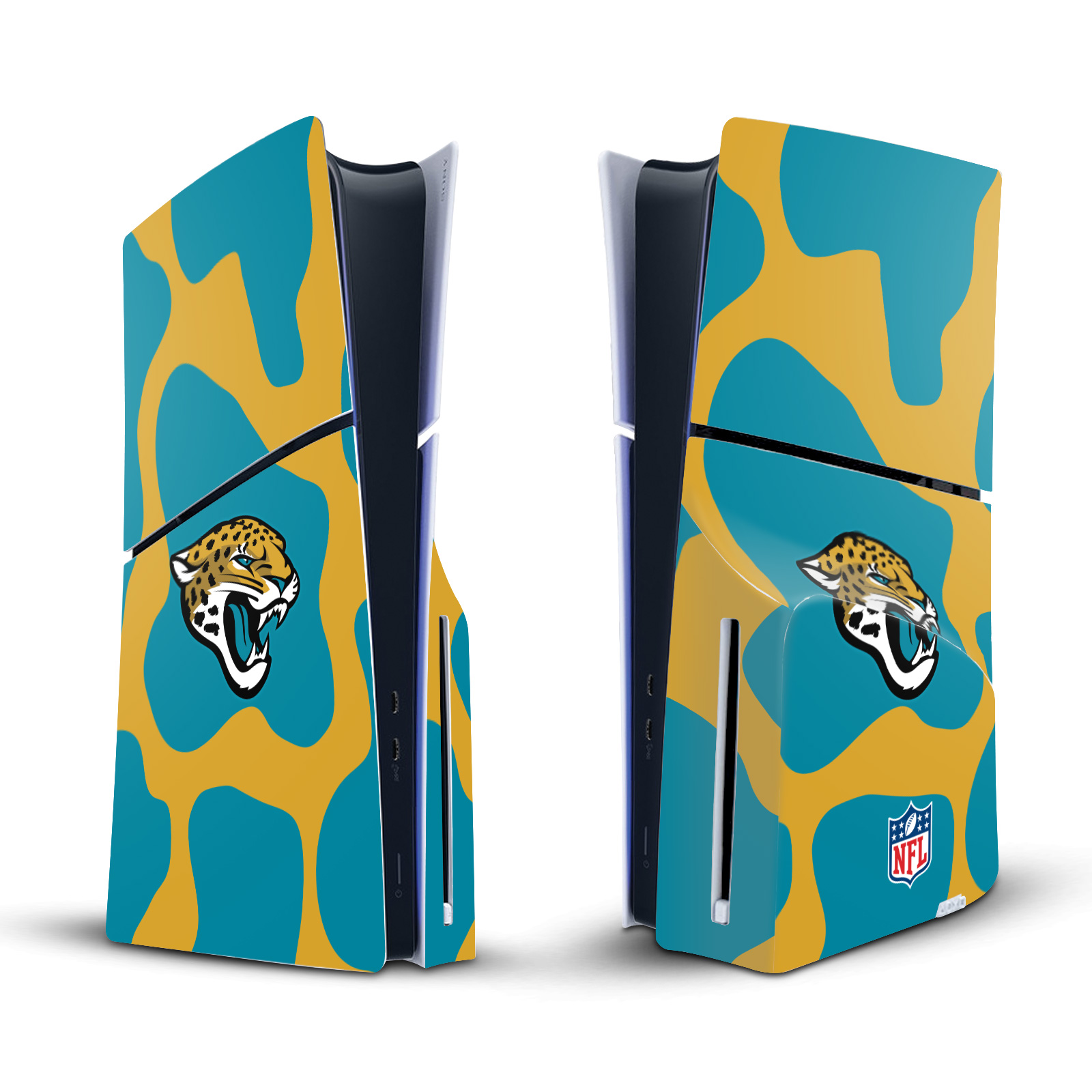 NFL JACKSONVILLE JAGUARS VINYL SKIN FOR SONY PS5 SLIM DISC EDITION CONSOLE