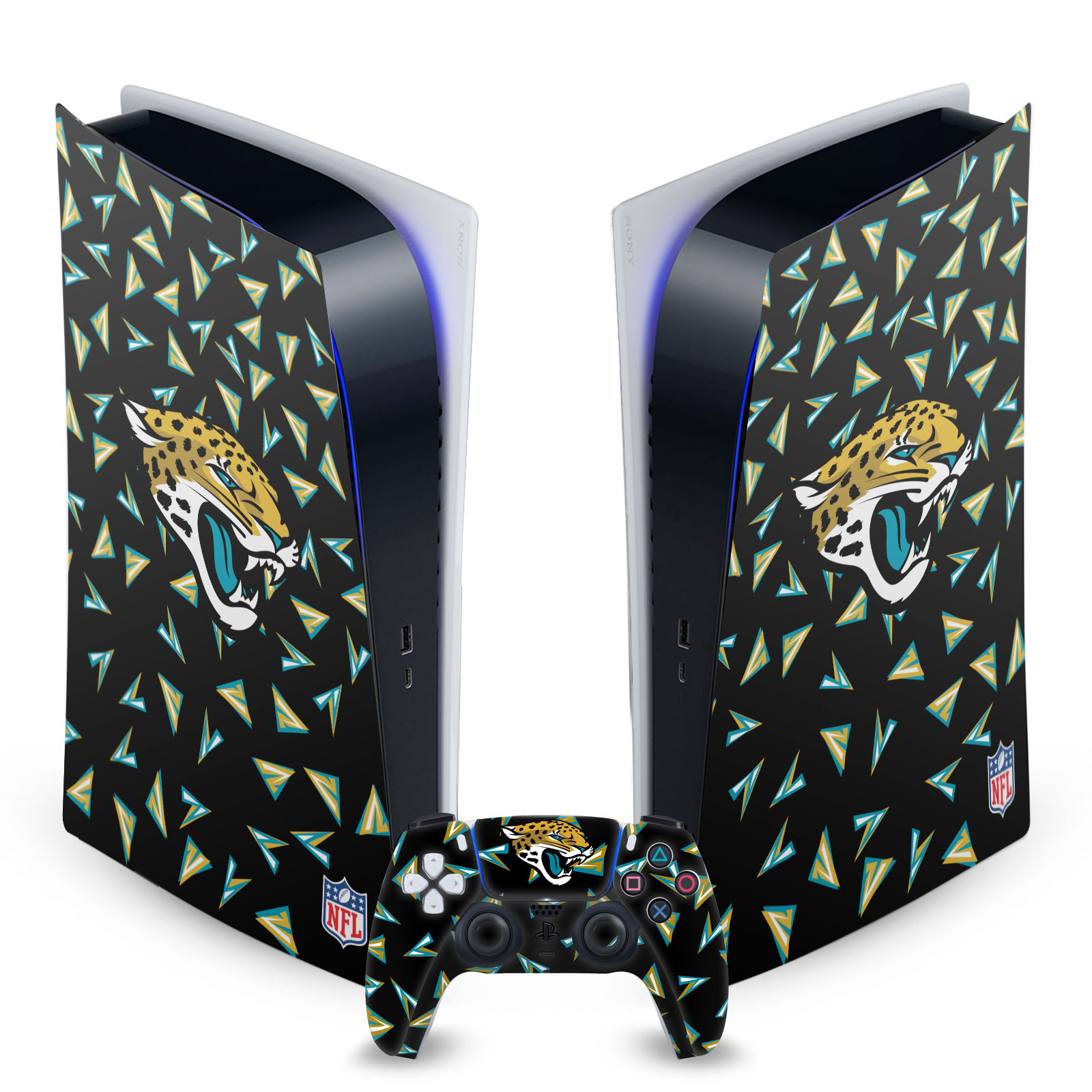 OFFICIAL NFL JACKSONVILLE JAGUARS VINYL SKIN FOR SONY PS5 DIGITAL EDITION BUNDLE